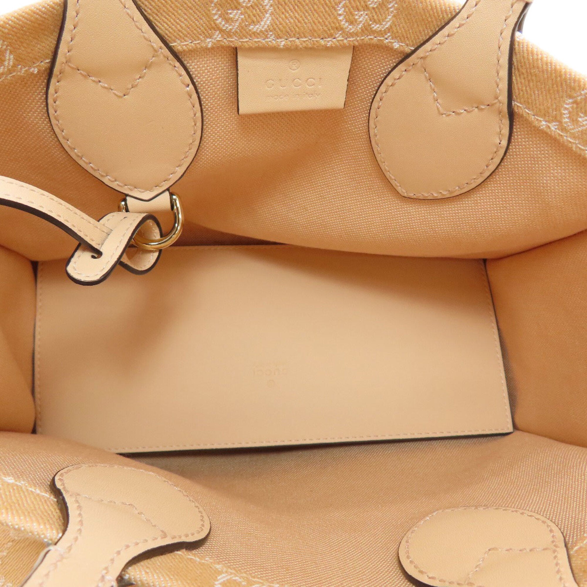 Gucci Beige Canvas Handbag (Pre-Owned)