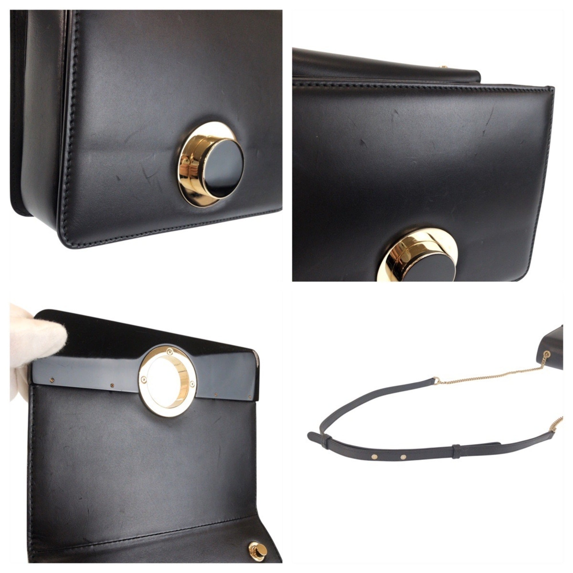 Bvlgari Black Leather Plastic Pochette Shoulder Bag (Pre-Owned)
