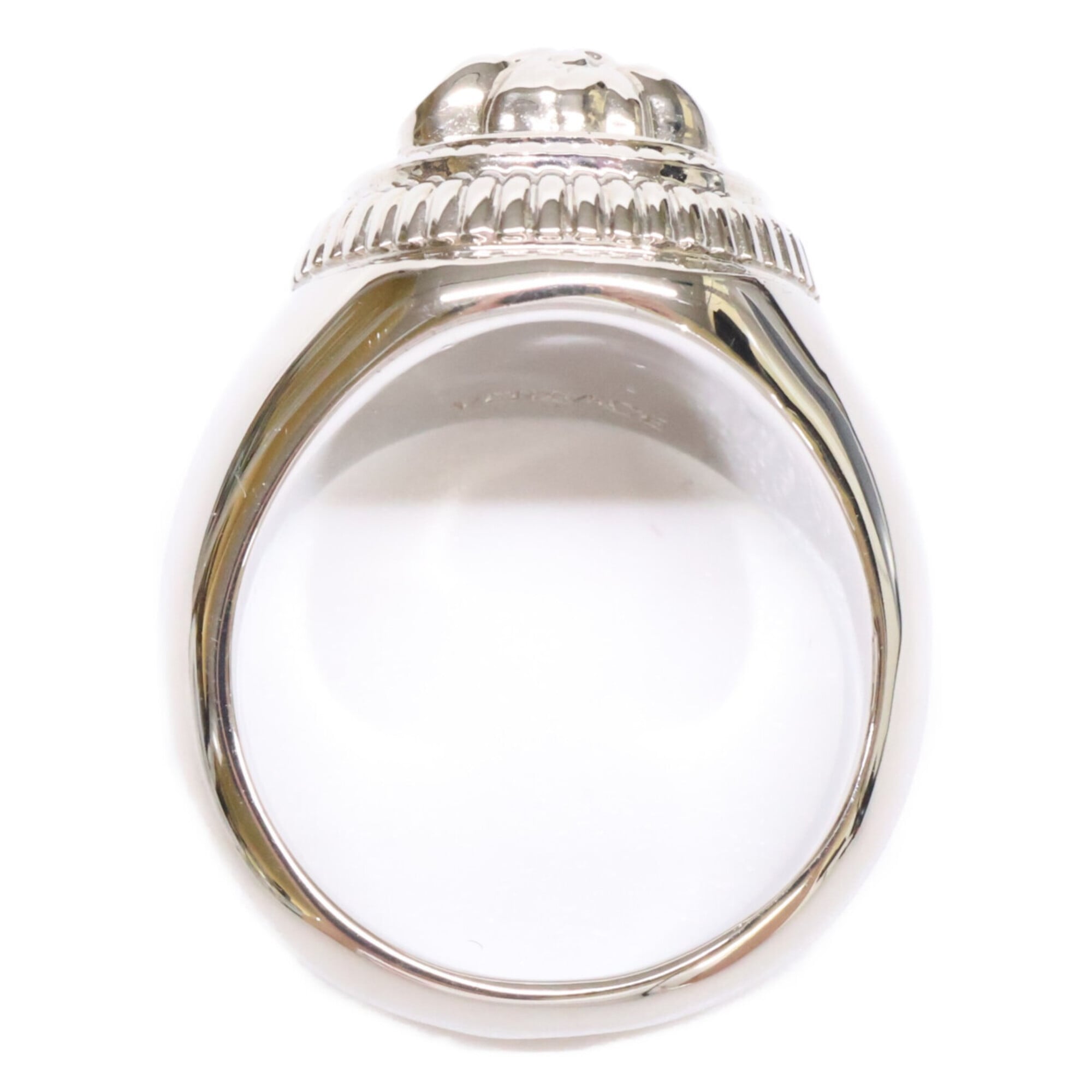 Versace Silver Metal Band Ring (Pre-Owned)