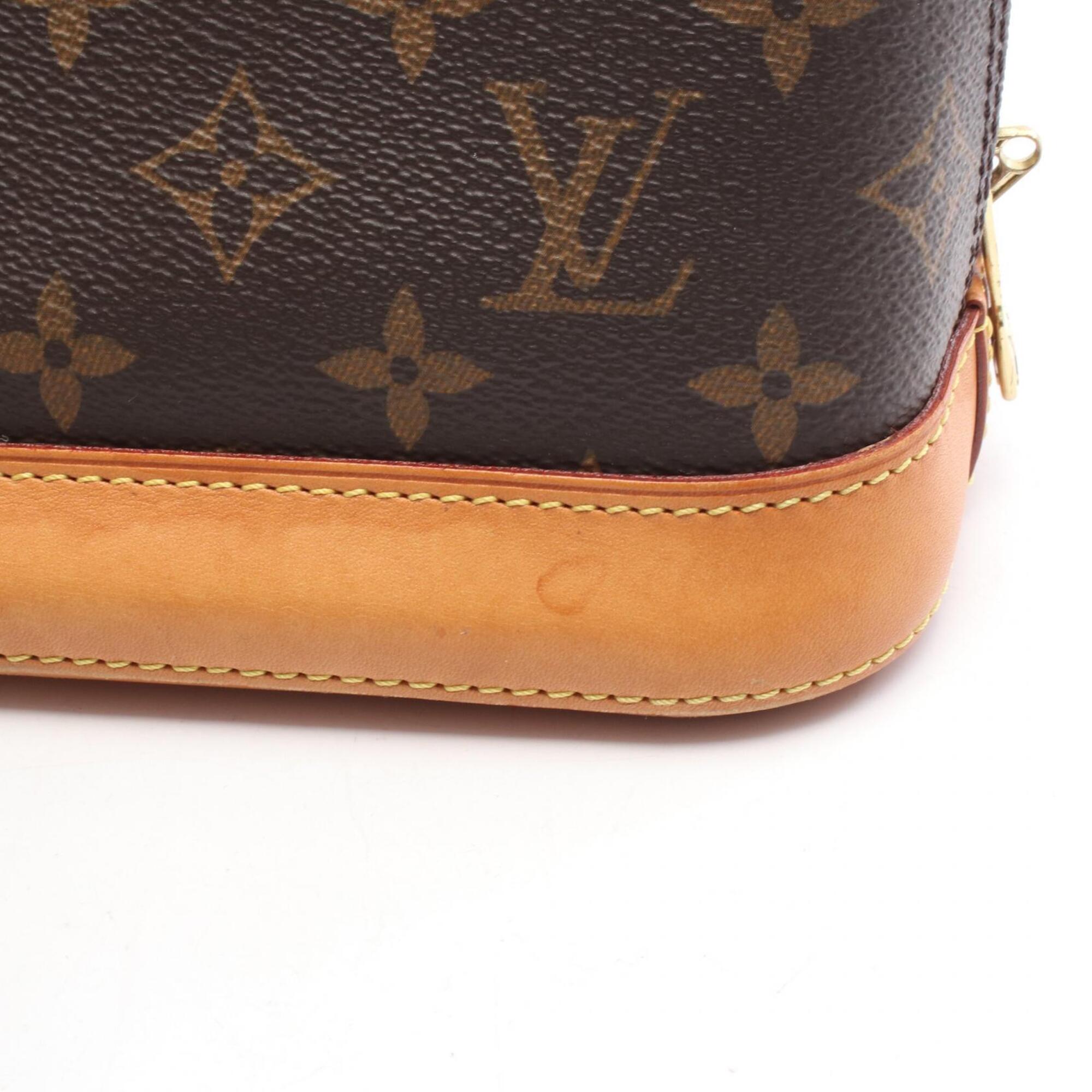 Louis Vuitton Brown Coated Canvas Pvc Monogram Leather Handbag (Pre-Owned)