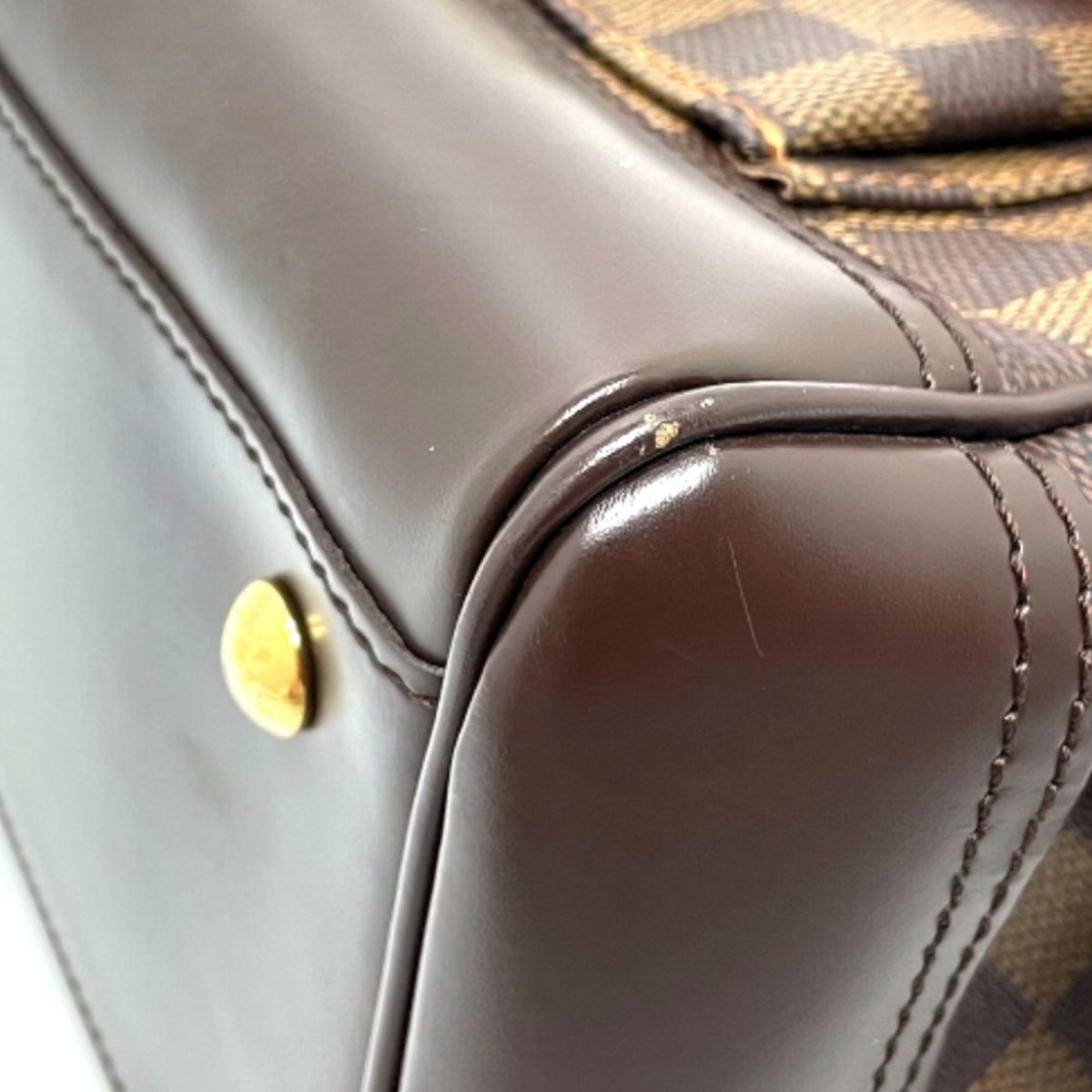 Louis Vuitton Damier Brown Ebene Damier Canvas Leather Handbag (Pre-Owned)
