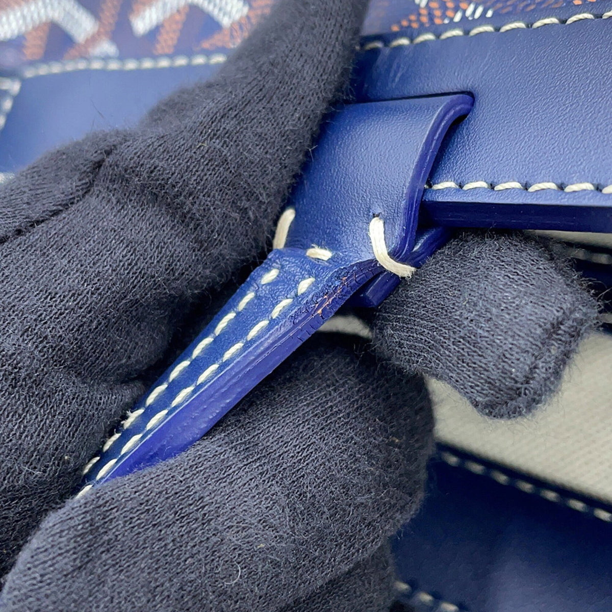 Goyard Bellechasse Blue Navy Pvc Leather Handbag Tote Bag (Pre-Owned)