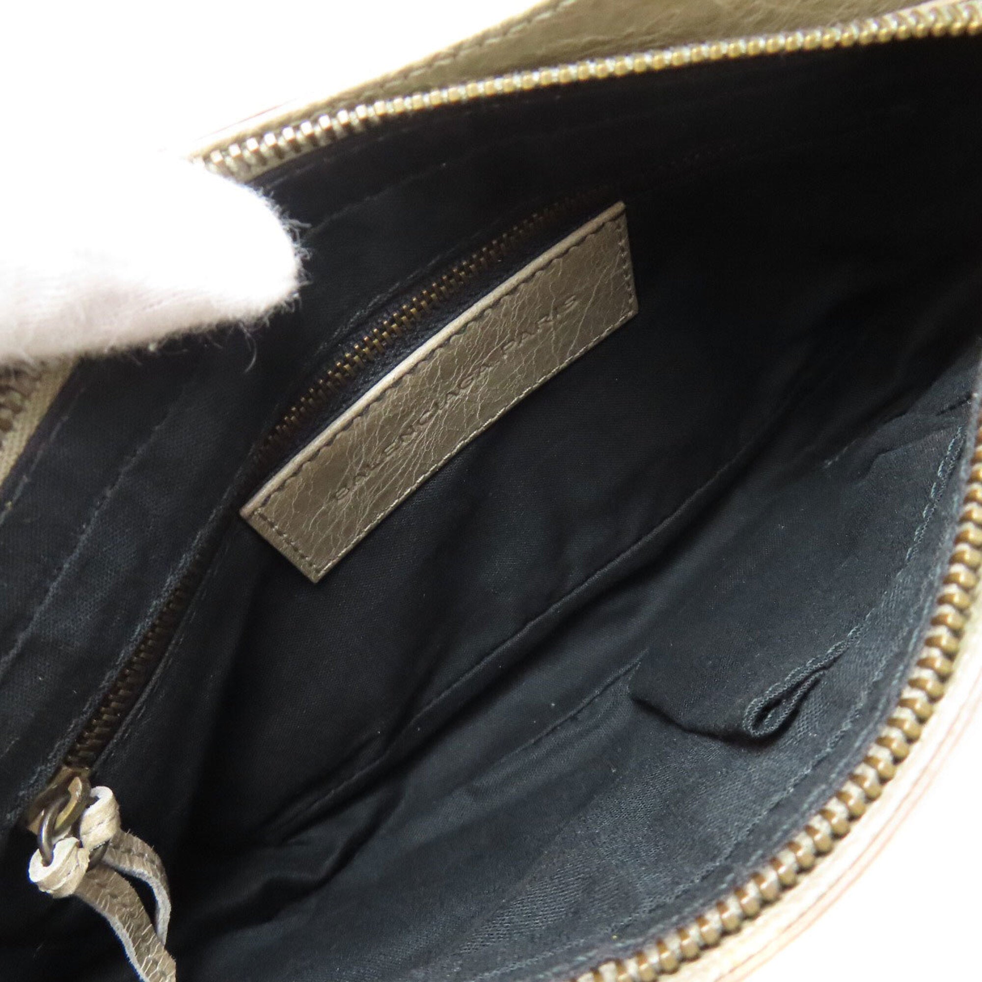Balenciaga Hip Grayish Leather Shoulder Bag (Pre-Owned)
