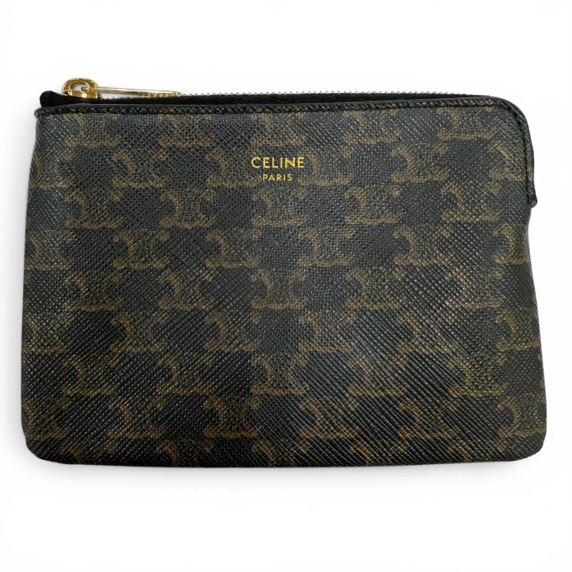 Celine Black Canvas Coin Purse/Coin Case (Pre-Owned)