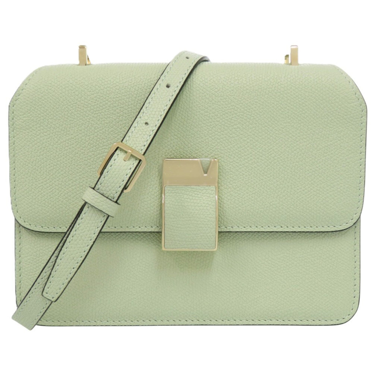 Valextra Green Leather Shoulder Bag (Pre-Owned)