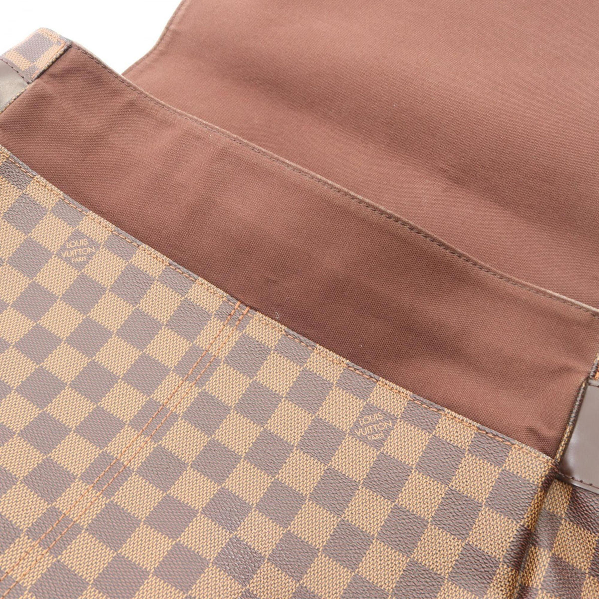 Louis Vuitton Brown Coated Canvas Leather Handbag Shoulder Bag (Pre-Owned)