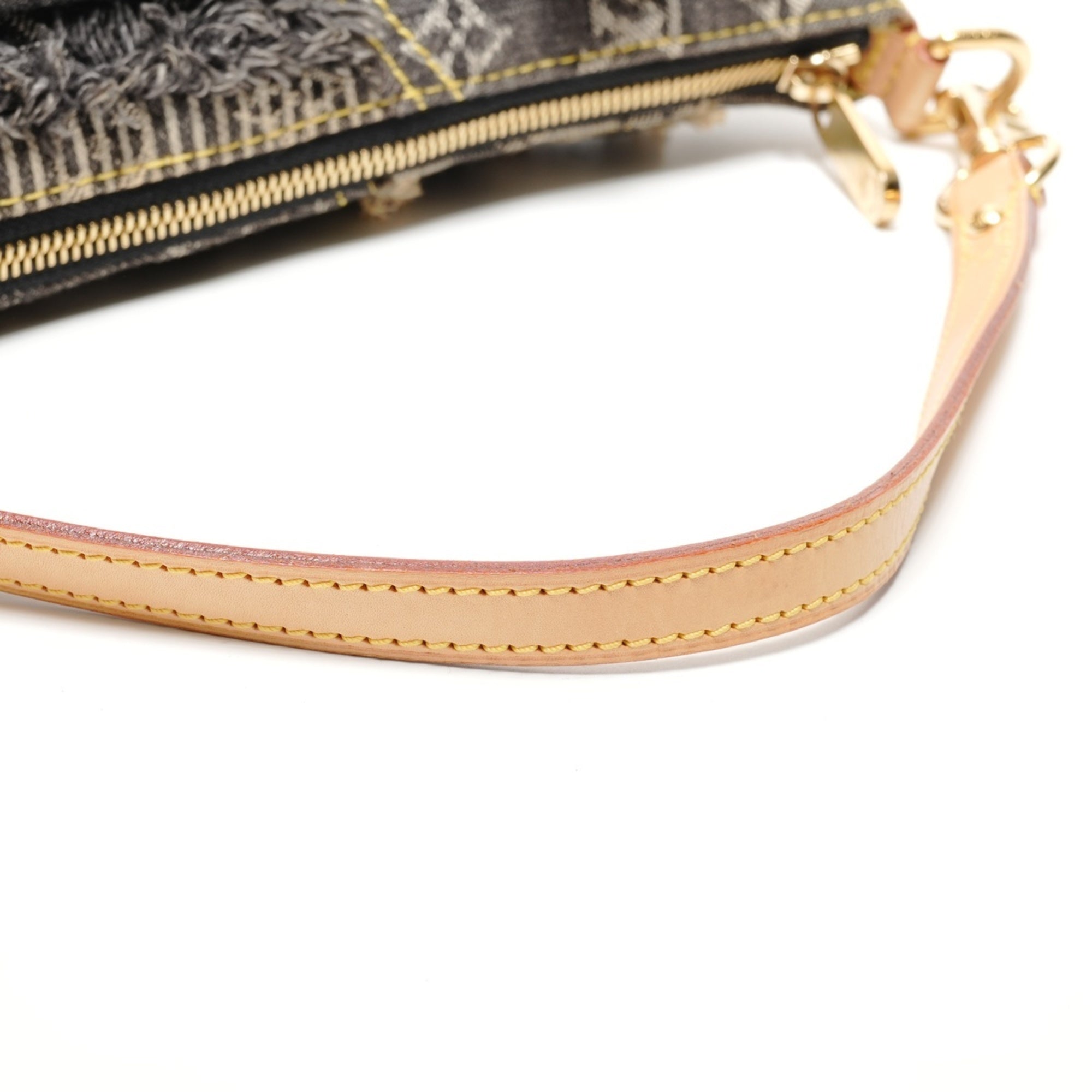Louis Vuitton Gray Monogram Denim Shoulder Bag (Pre-Owned)