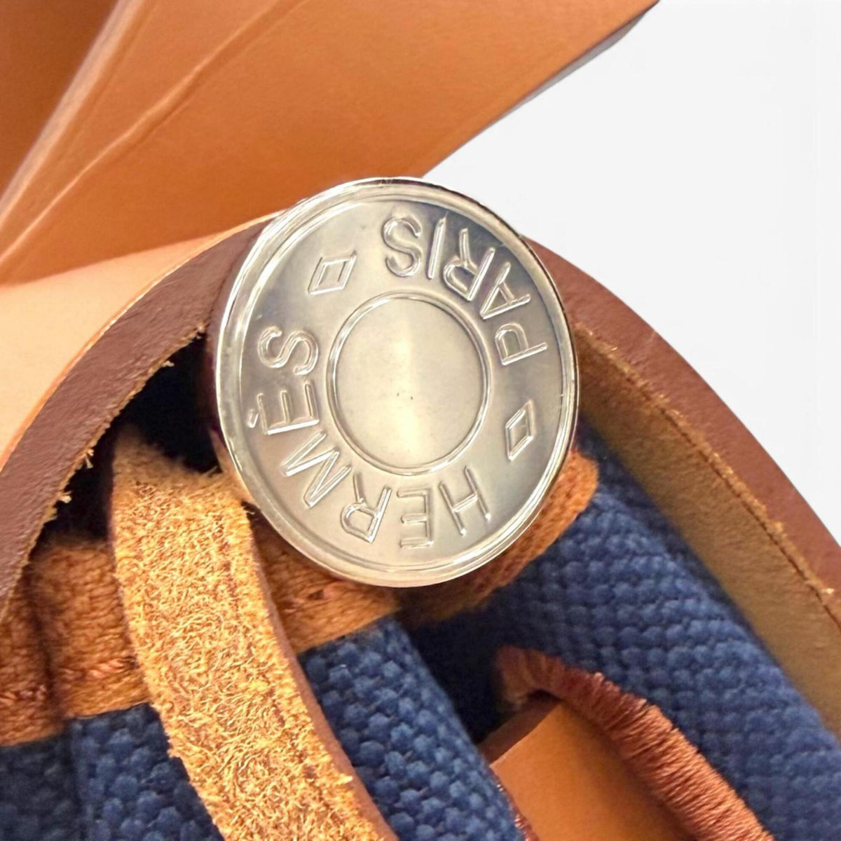 Hermes Blue Marine Handbag Shoulder Bag (Pre-Owned)