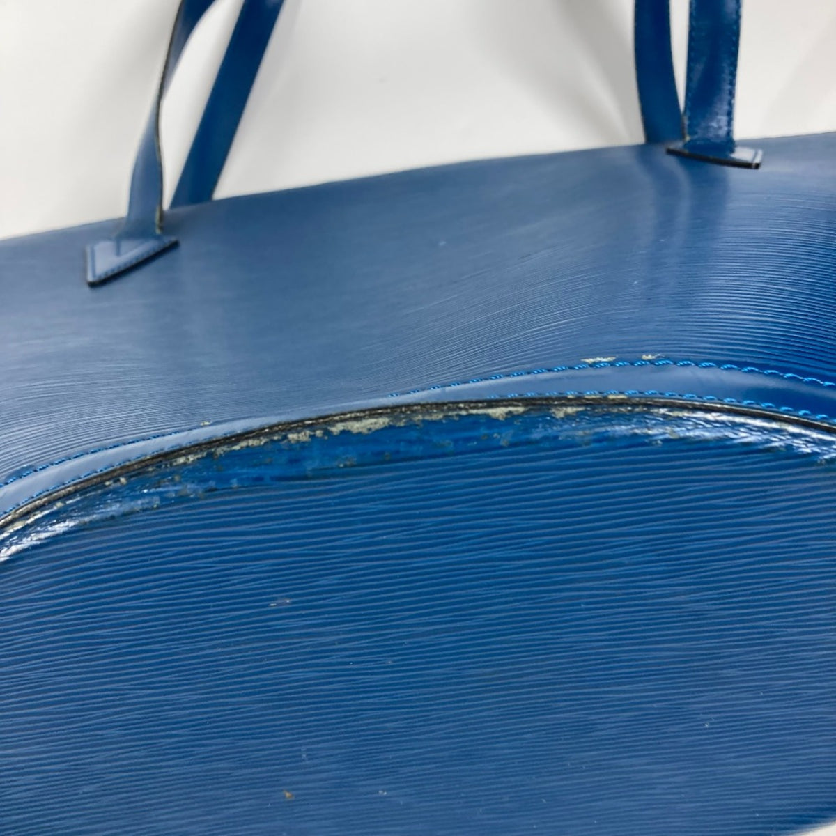 Louis Vuitton Blue Leather Tote Bag (Pre-Owned)