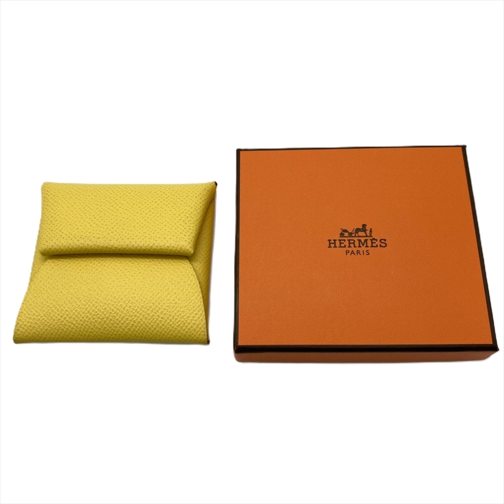 Hermes Yellow Epsom Leather Coin Purse/Coin Case (Pre-Owned)