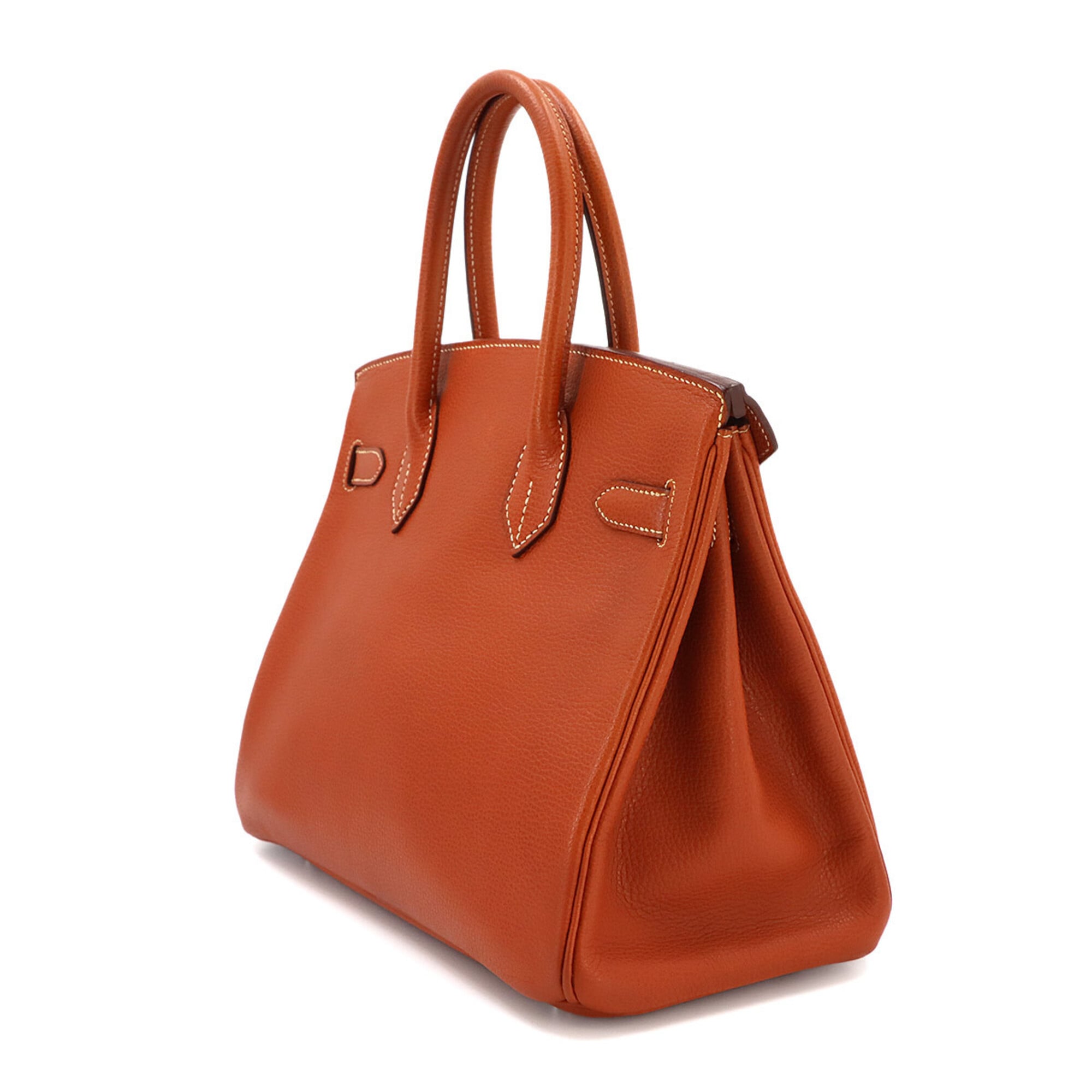 Hermes Brique Vache Liegee Leather Handbag (Pre-Owned)