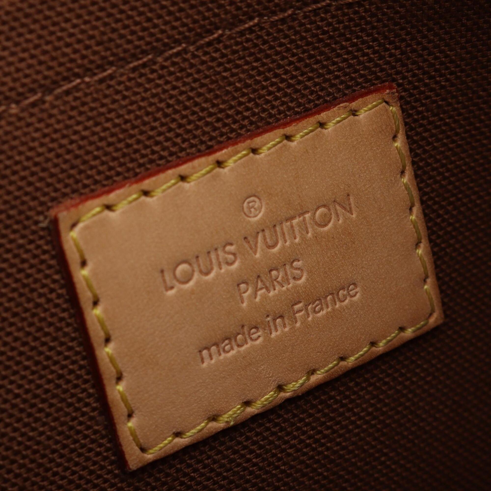 Louis Vuitton Brown Coated Canvas Pvc Monogram Leather Handbag Shoulder Bag (Pre-Owned)