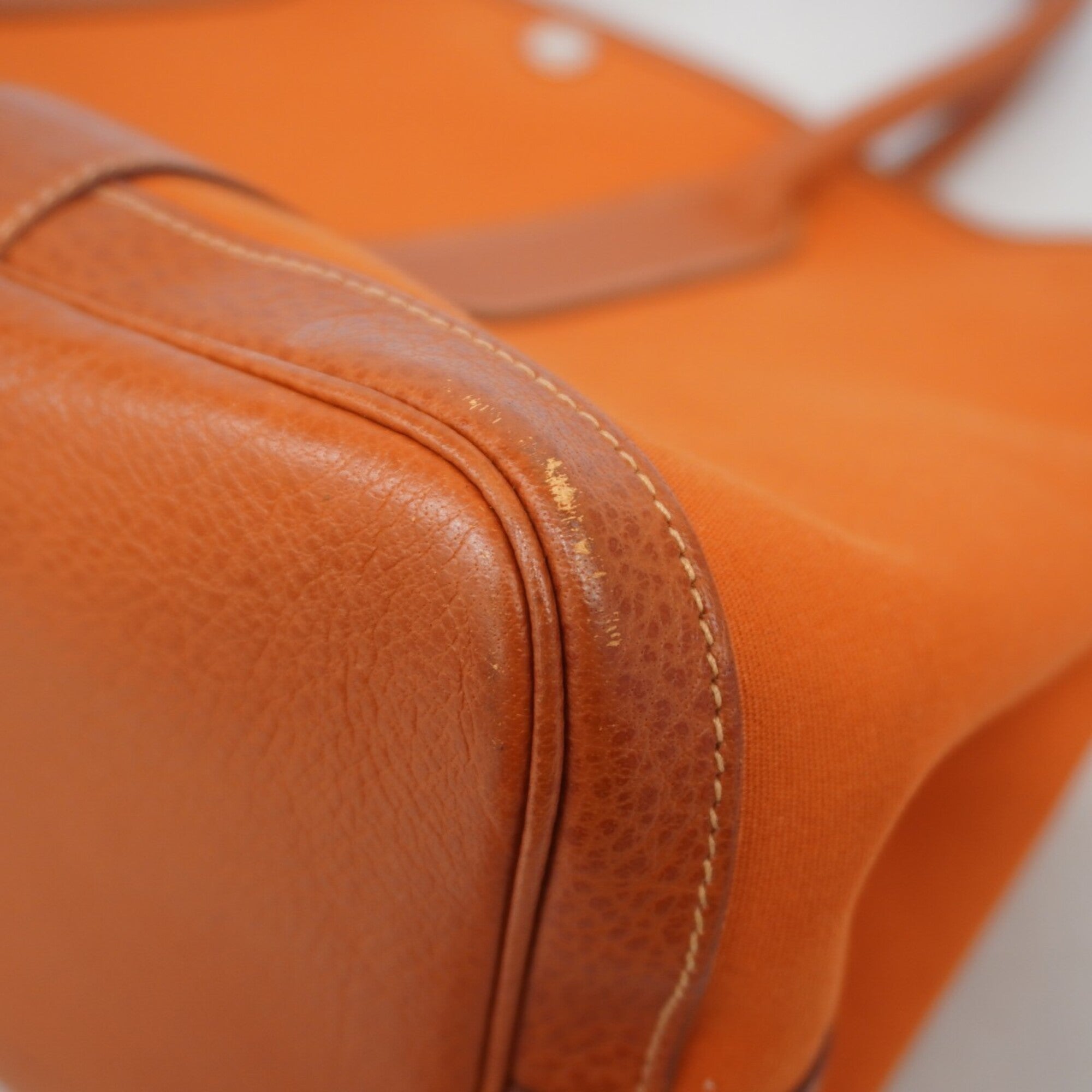 Hermes Orange Toile Officier Tote Bag (Pre-Owned)