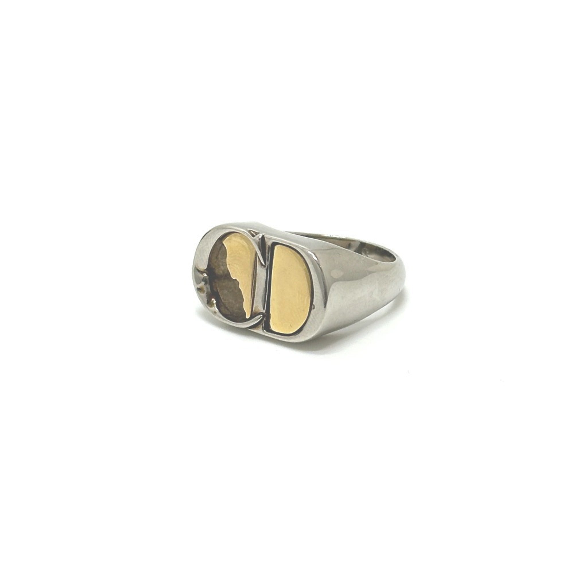 Christian Dior Silver Metal Band Ring (Pre-Owned)