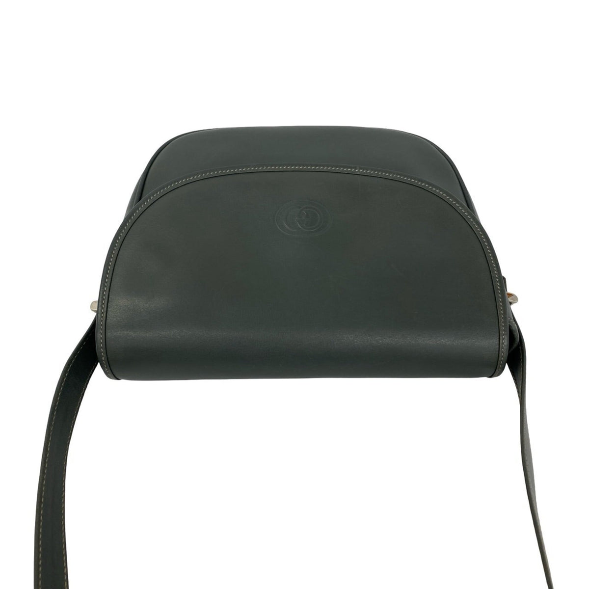 Gucci Gray Leather Pochette Shoulder Bag (Pre-Owned)
