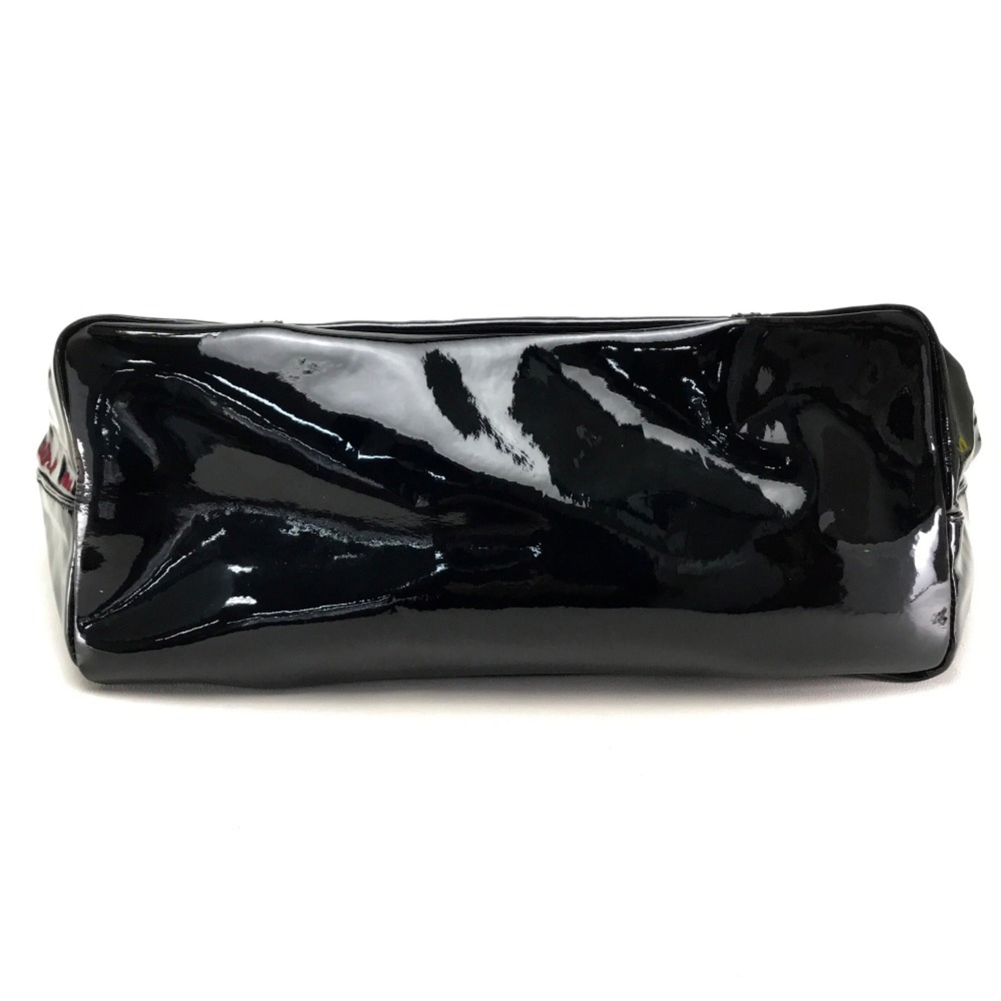 Dolce & Gabbana Black Patent Leather Shoulder Bag Tote Bag (Pre-Owned)