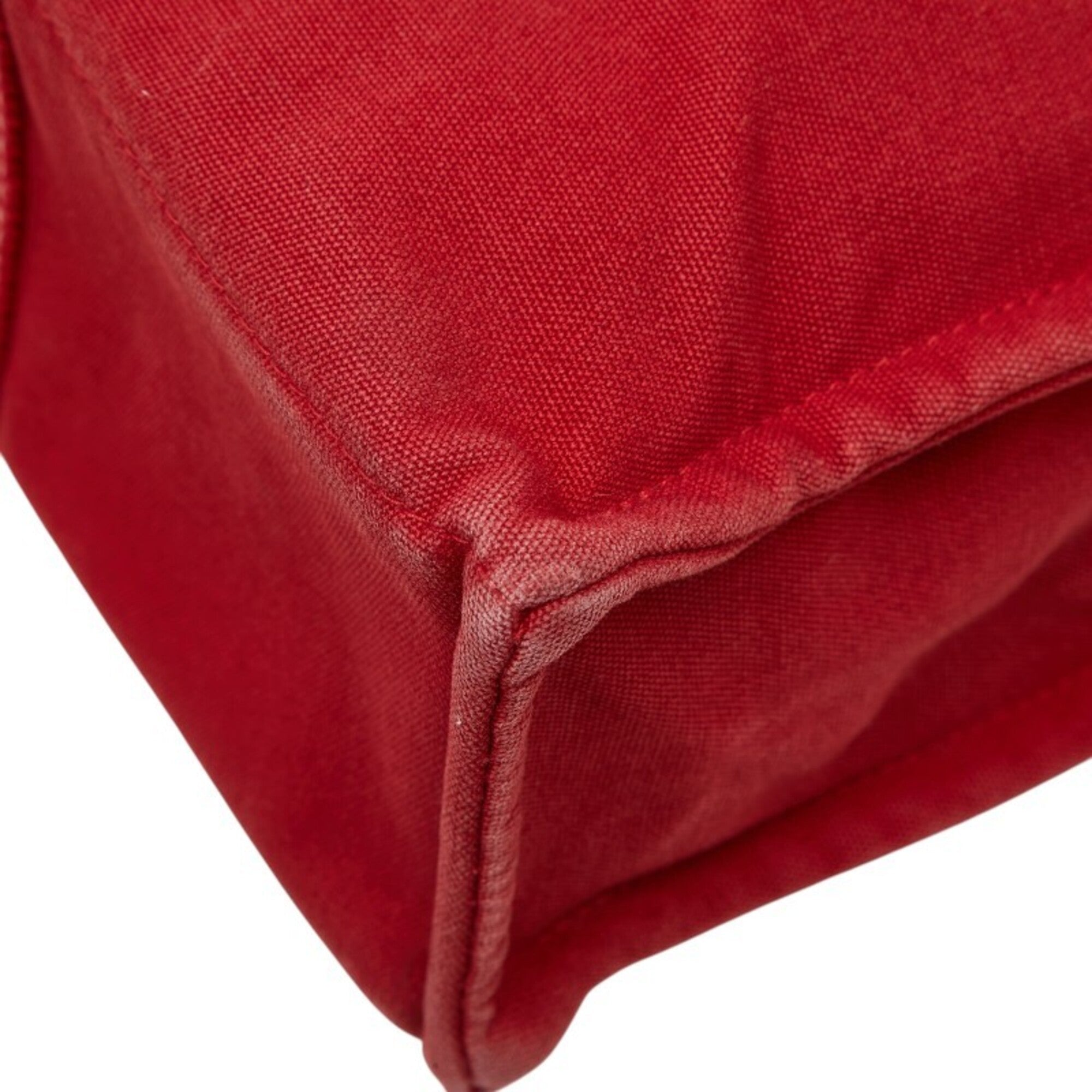 Hermes Fourre Tout Red Color Canvas Handbag Tote Bag (Pre-Owned)