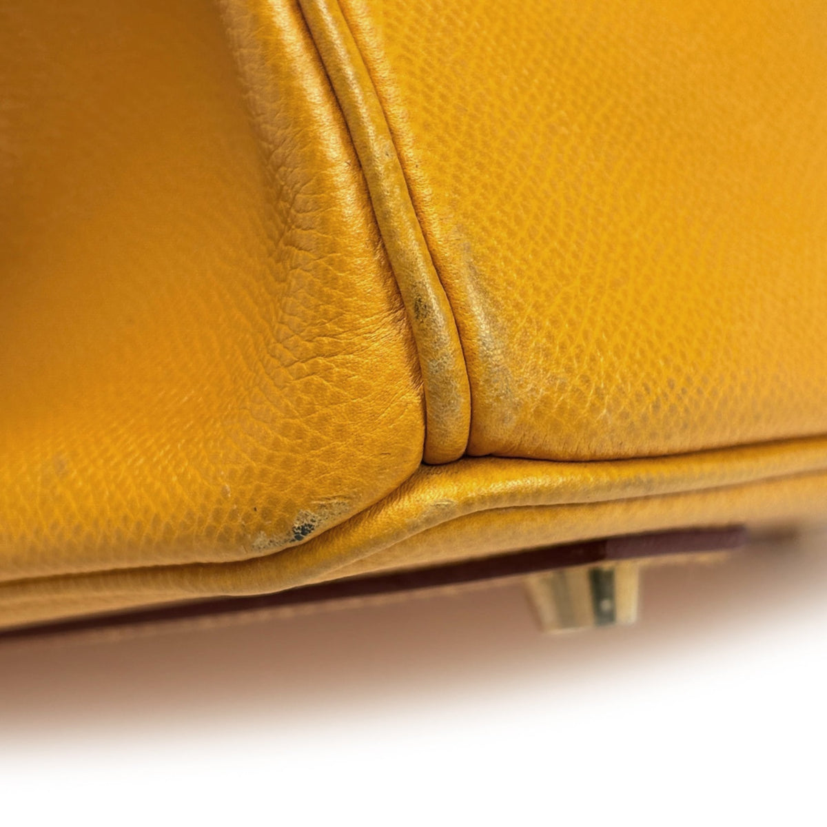 Hermes Birkin Yellow Courchevel Leather Handbag (Pre-Owned)