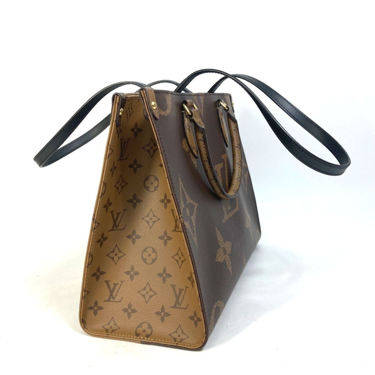 Louis Vuitton Beige Brown Monogram Shoulder Bag Tote Bag (Pre-Owned)