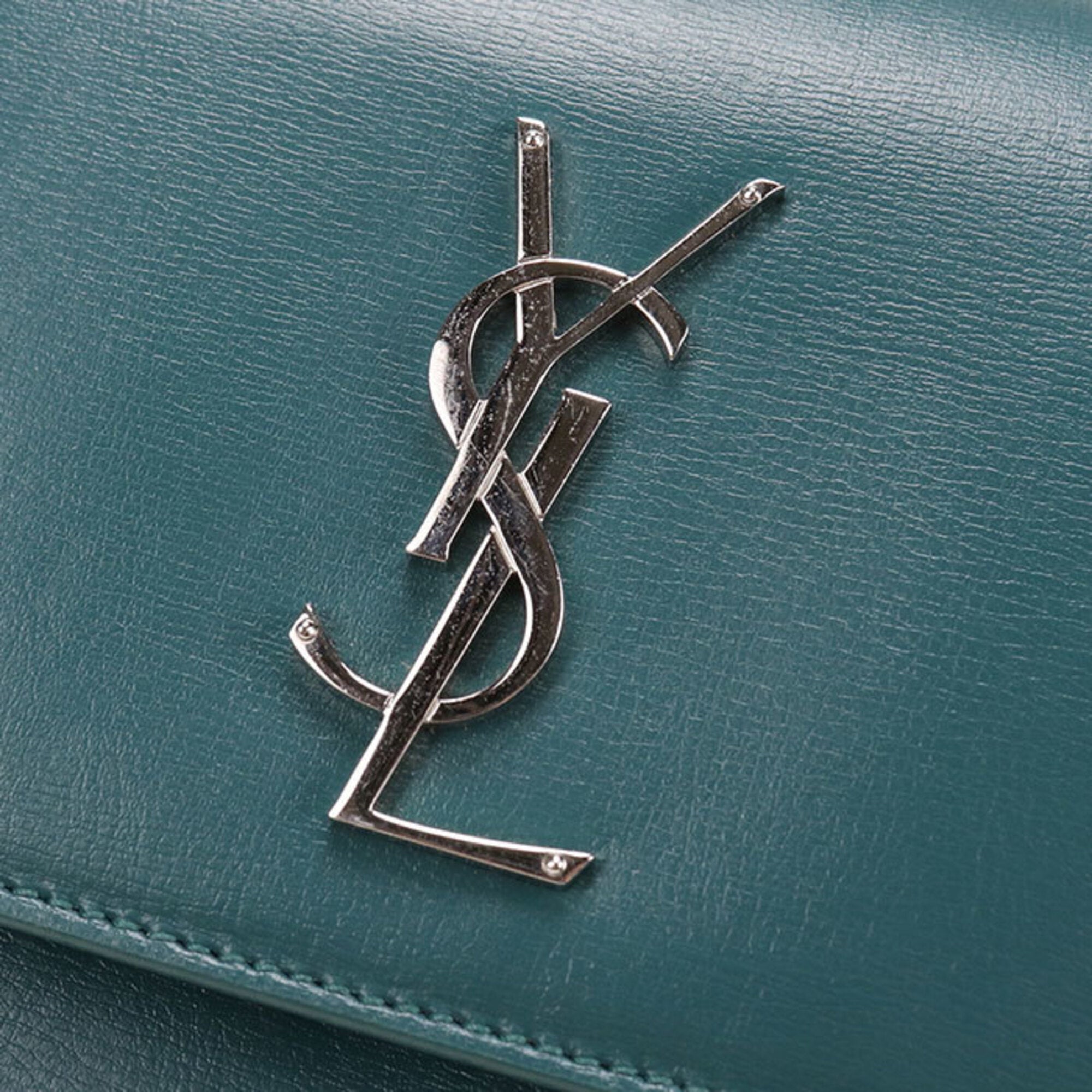 Saint Laurent Green Leather Shoulder Bag (Pre-Owned)