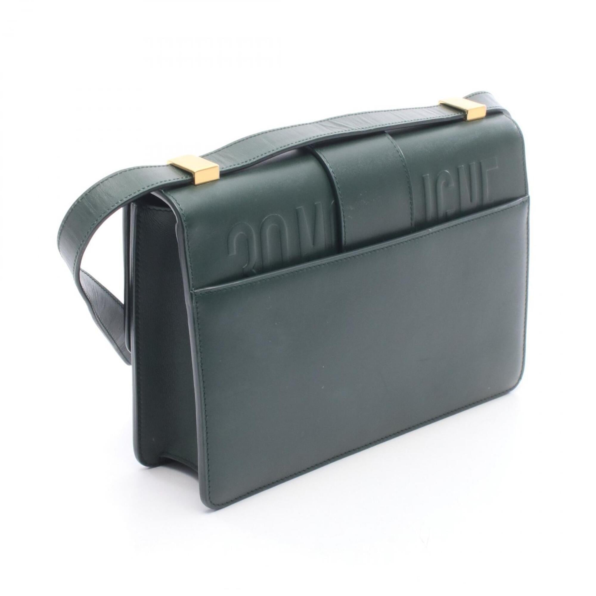 Christian Dior Green Leather Handbag Shoulder Bag (Pre-Owned)