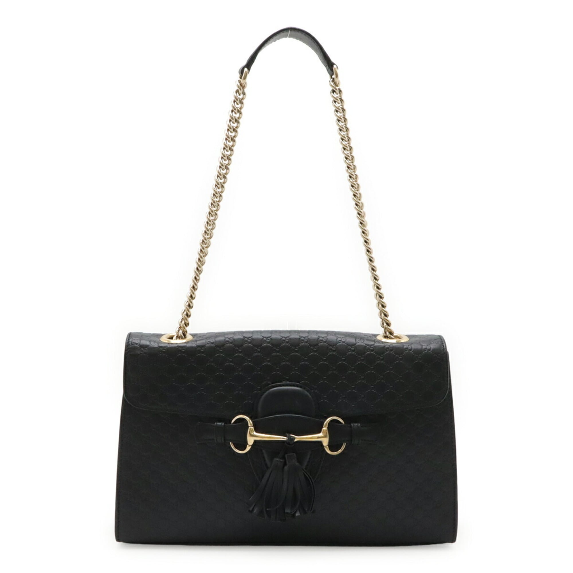 Gucci Microguccissima Black Micro Gg Leather Shoulder Bag (Pre-Owned)