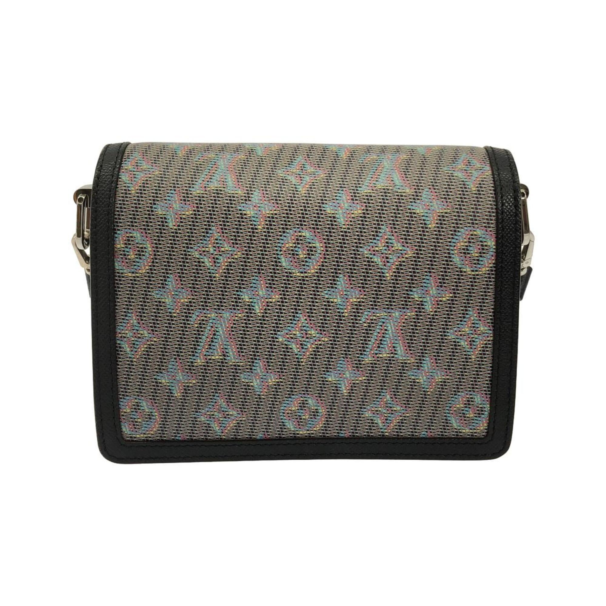 Louis Vuitton Blue Brown Gray Silver Leather Shoulder Bag (Pre-Owned)
