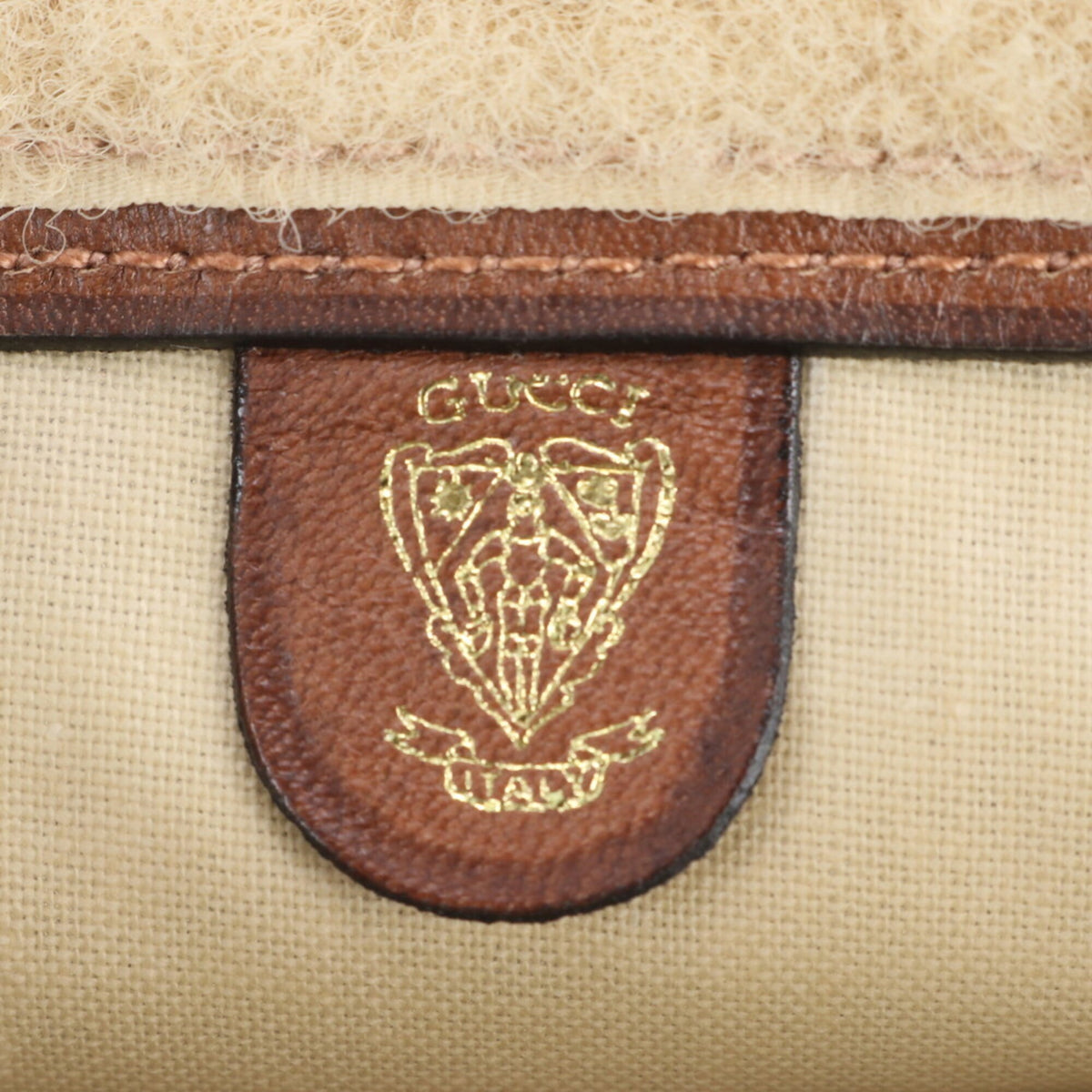Gucci Black Brown Leather Canvas Clutch Bag Handbag Pouch Tote Bag (Pre-Owned)