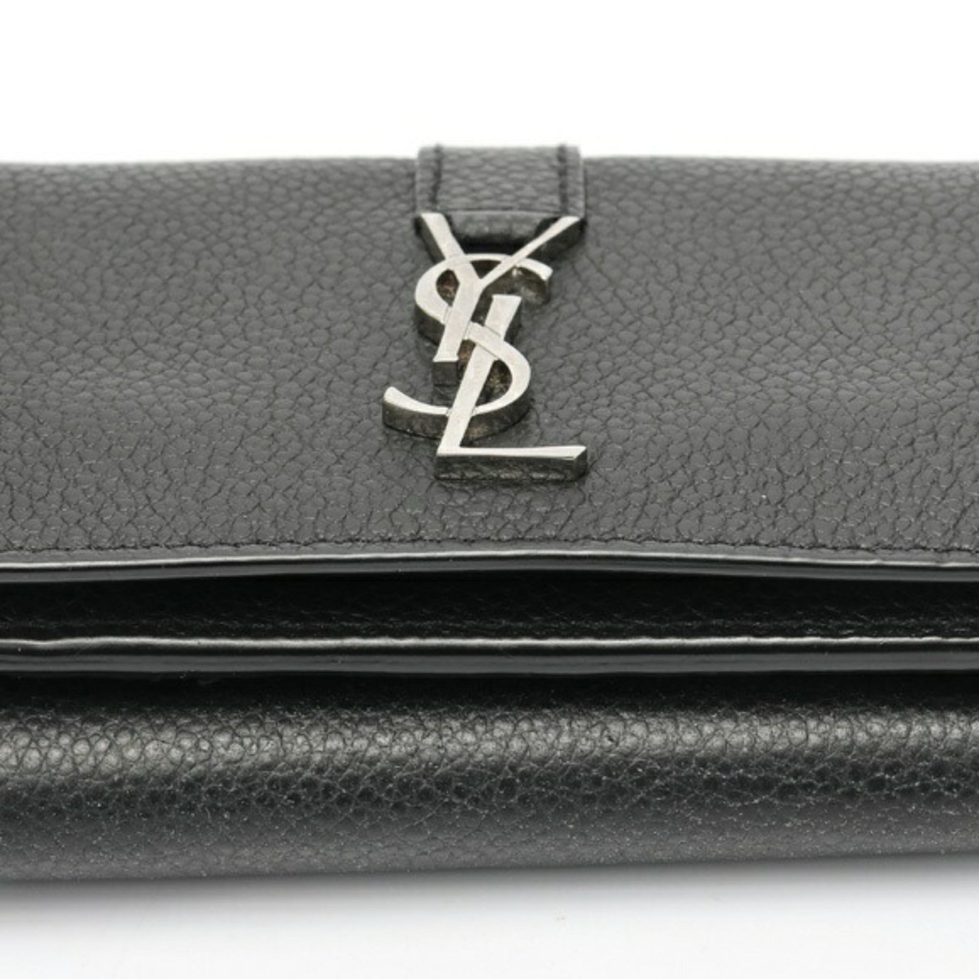 Saint Laurent Black Leather Wallet (Tri-Fold) (Pre-Owned)