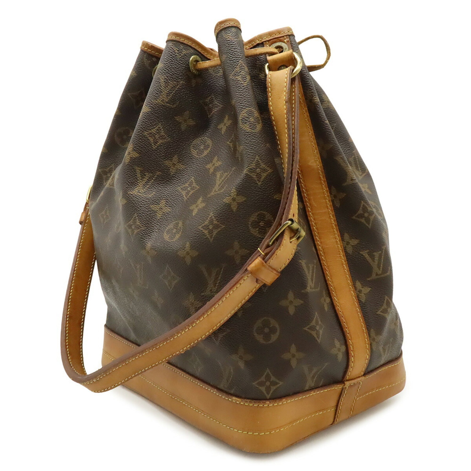 Louis Vuitton Brown White Monogram Shoulder Bag (Pre-Owned)