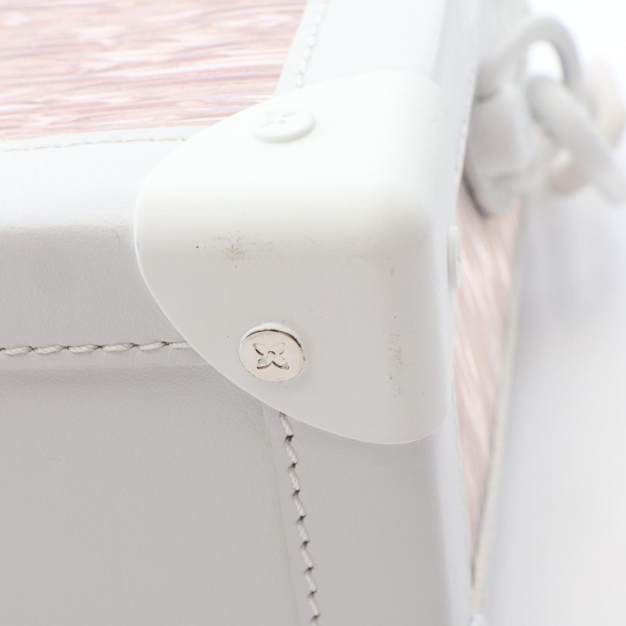 Louis Vuitton Clear White Coated Canvas Pvc Epi Leather Leather Handbag Shoulder Bag (Pre-Owned)