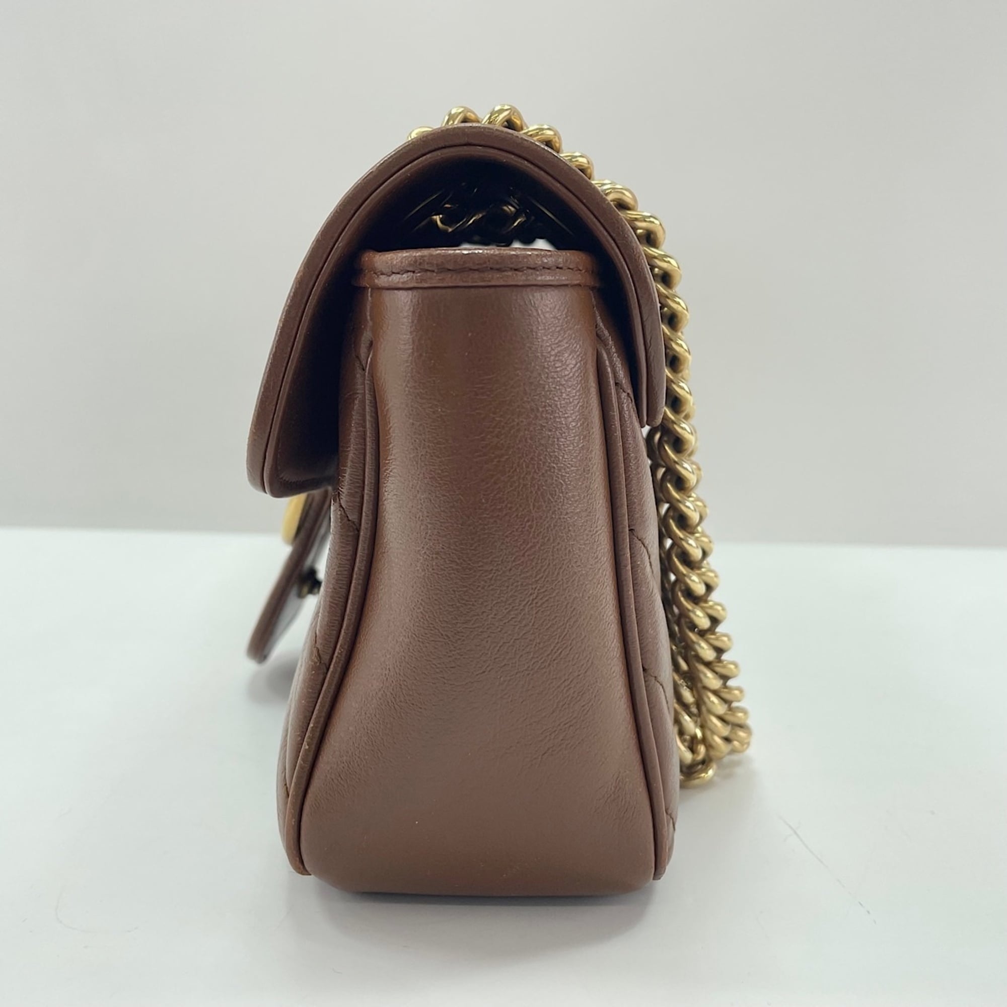 Gucci Gg Marmont Brown Shoulder Bag (Pre-Owned)