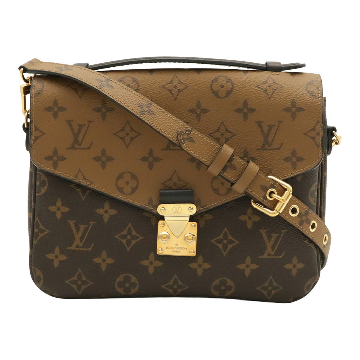 Louis Vuitton Dark Brown Light Brown Monogram Monogram Handbag Pochette Shoulder Bag (Pre-Owned)