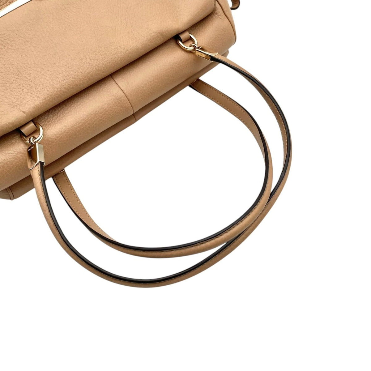 Coach Beige Leather Handbag Tote Bag (Pre-Owned)