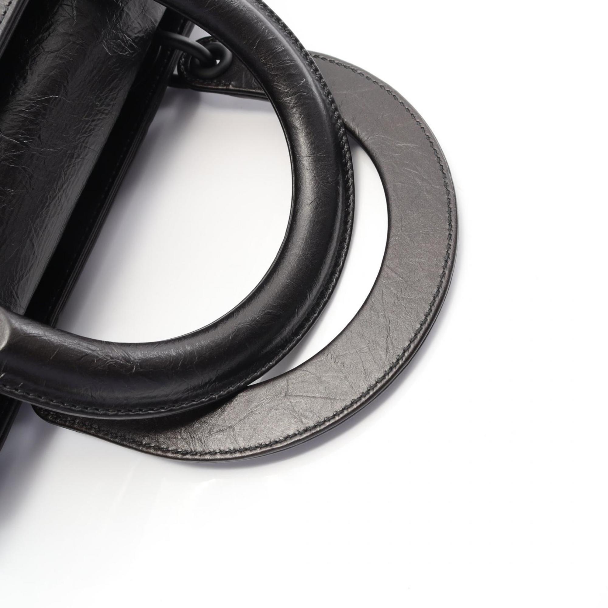 Christian Dior Black Leather Handbag (Pre-Owned)