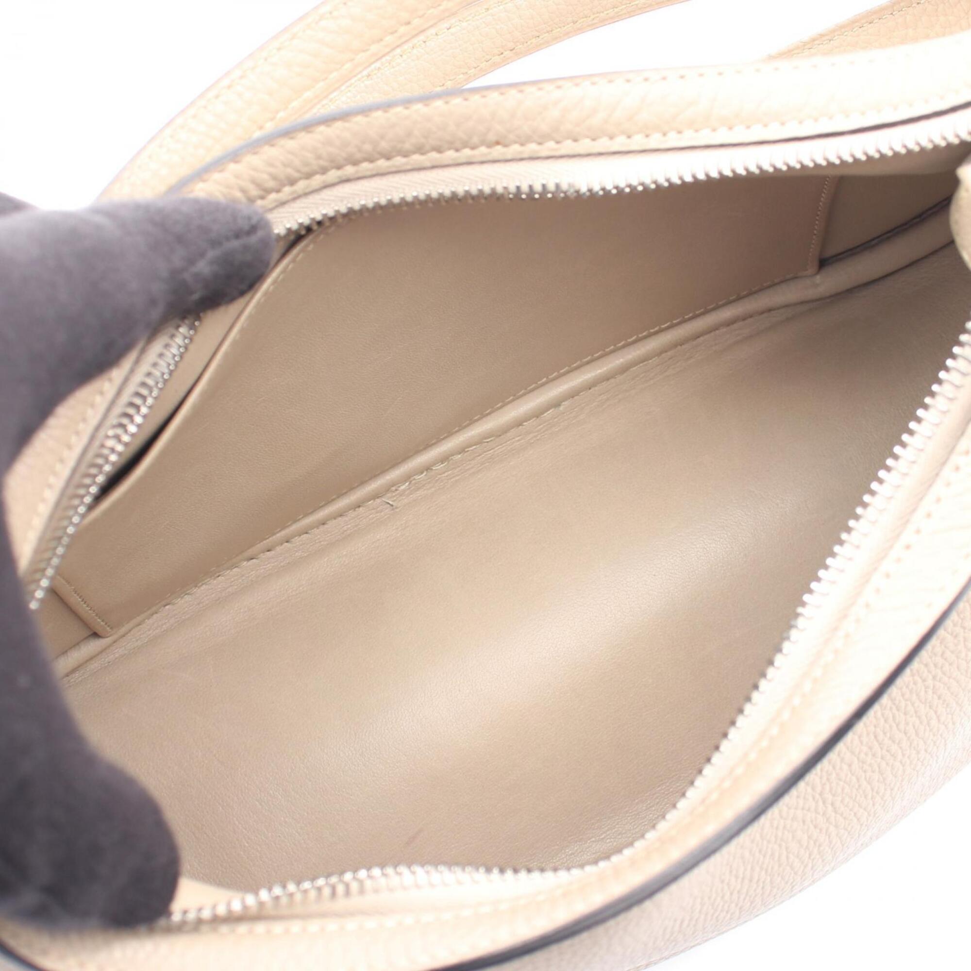 Hermes Beige Togo Leather Handbag Shoulder Bag (Pre-Owned)
