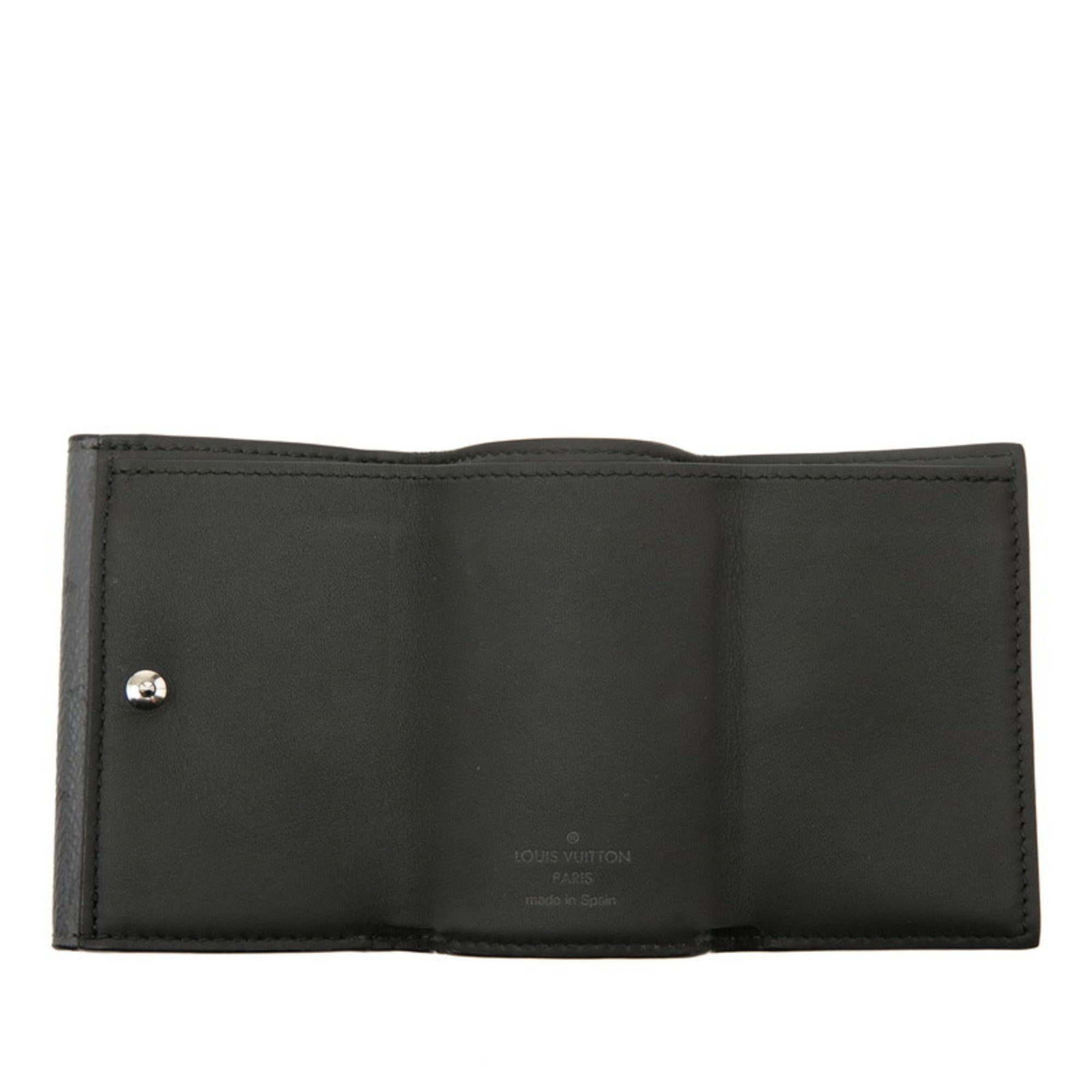 Louis Vuitton Black Pvc Leather Wallet (Tri-Fold) (Pre-Owned)