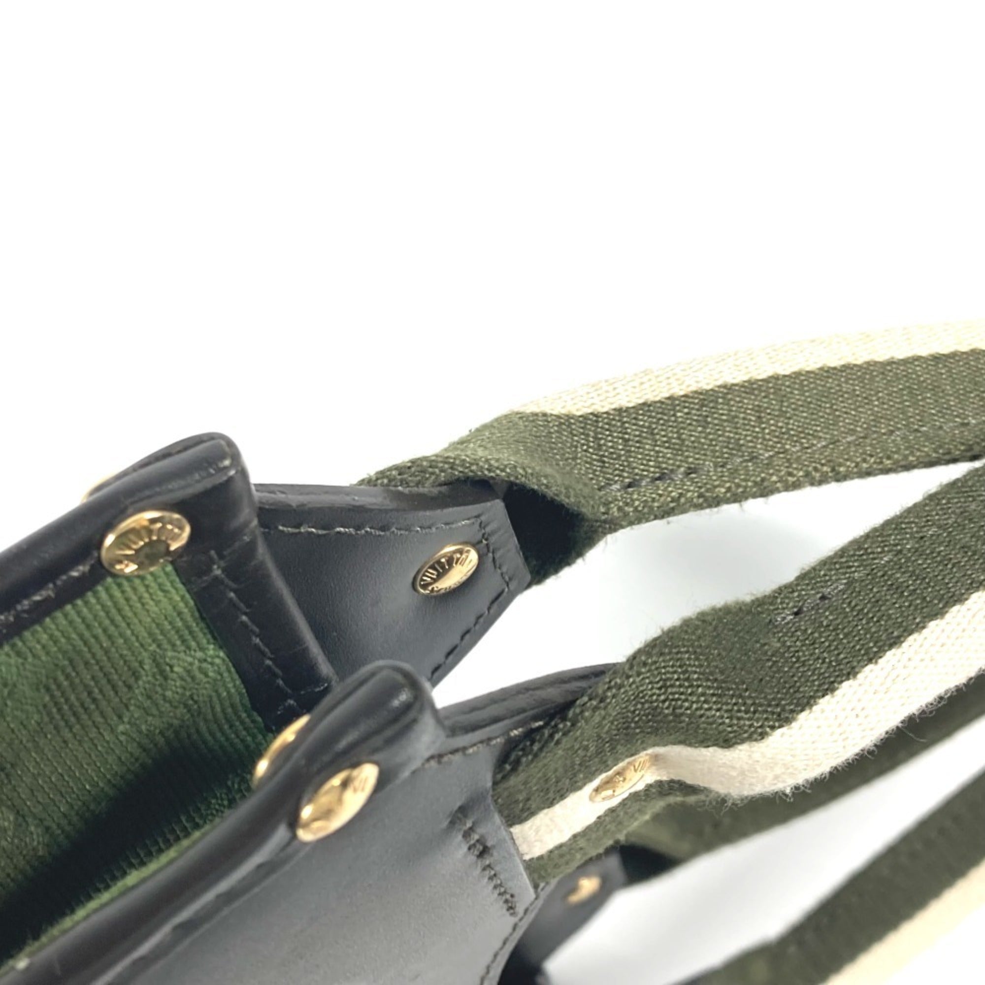 Louis Vuitton Khaki Monogram Mini Handbag Tote Bag (Pre-Owned)