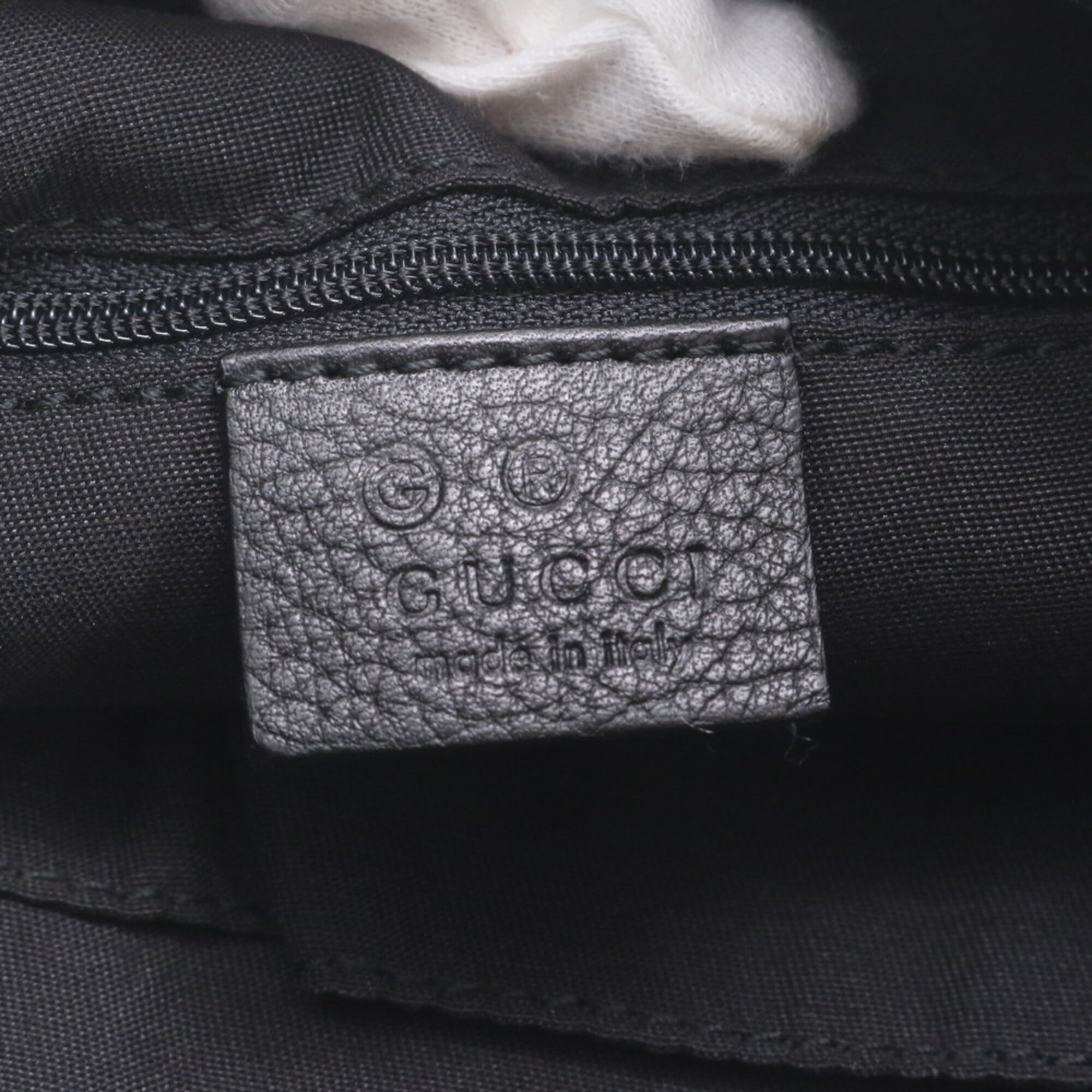 Gucci Black Nylon Leather Handbag Shoulder Bag Tote Bag (Pre-Owned)