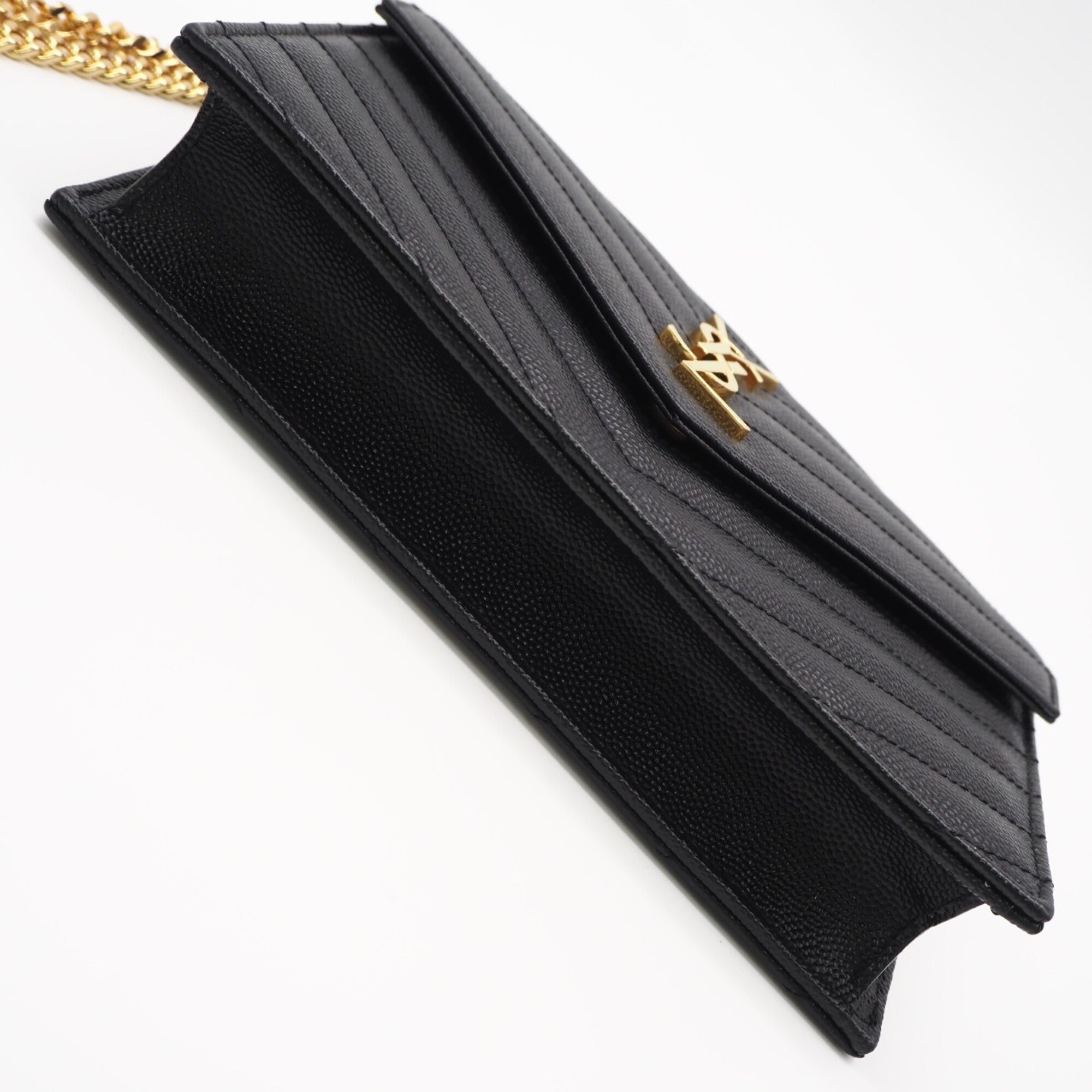 Yves Saint Laurent Black Chain/Shoulder Wallet (Pre-Owned)