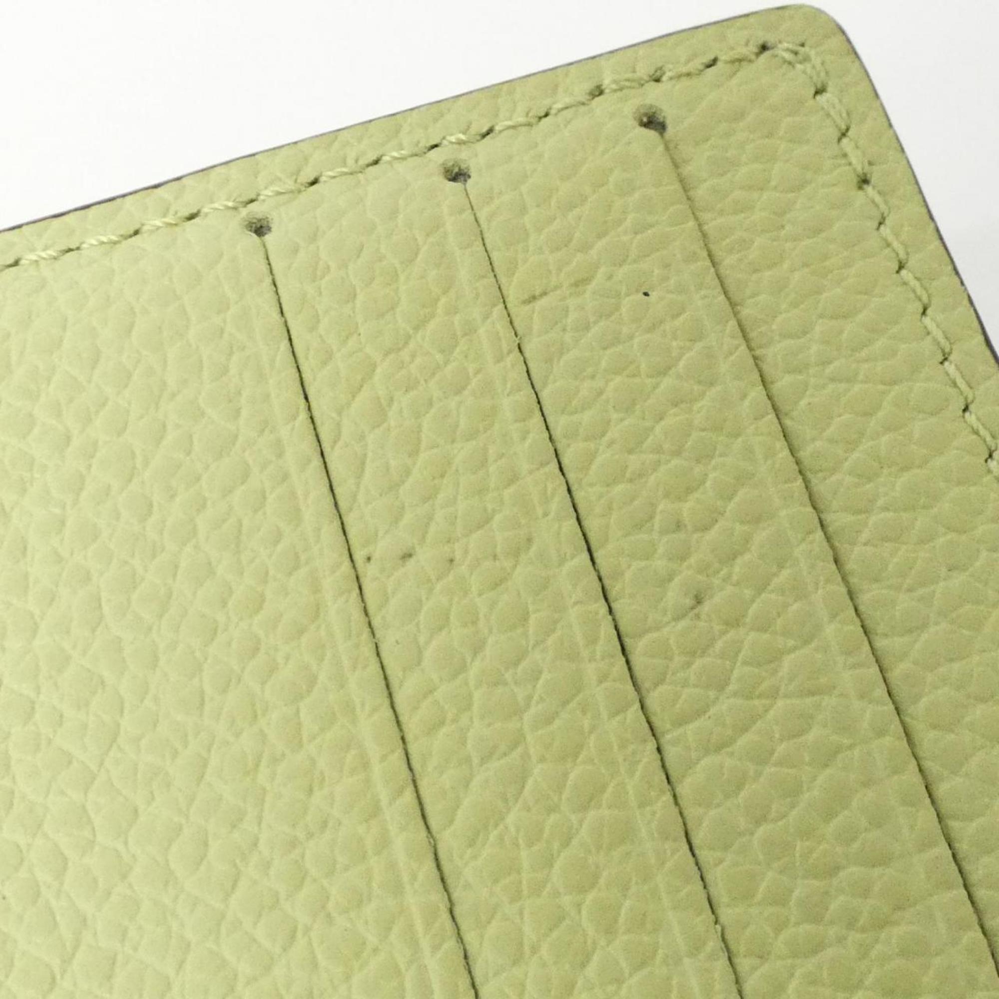 Louis Vuitton Green Vert Leather Wallet (Bi-Fold) (Pre-Owned)