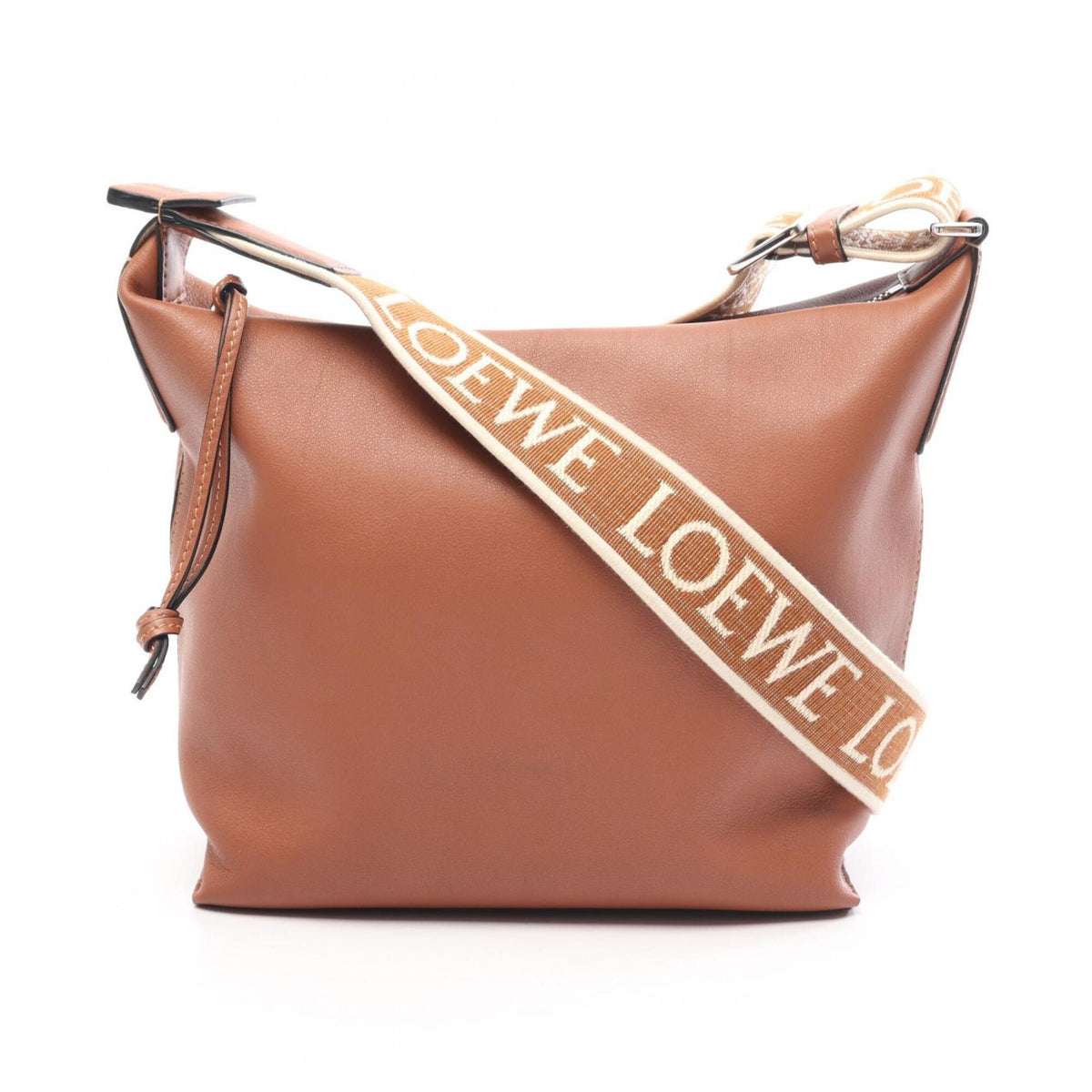 Loewe Brown Leather Handbag Shoulder Bag (Pre-Owned)