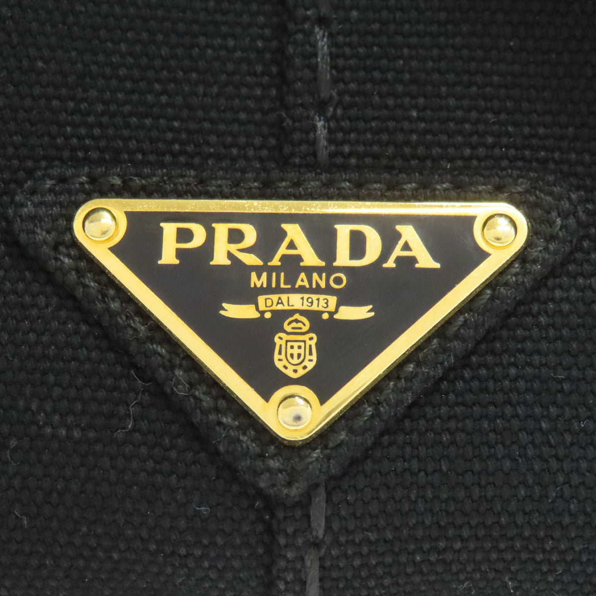 Prada Black Canvas Handbag (Pre-Owned)