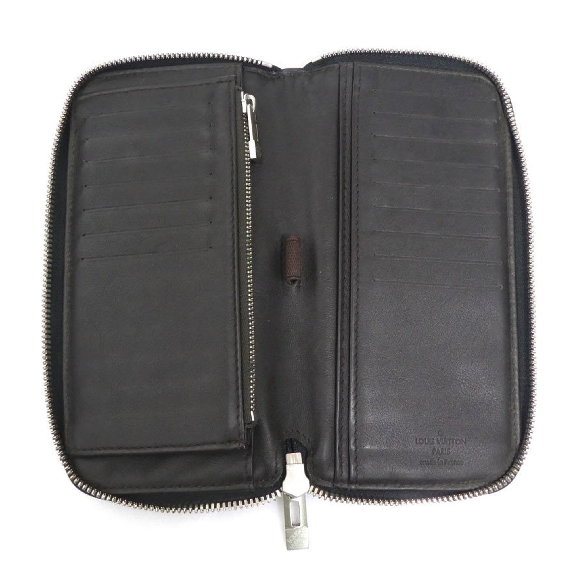 Louis Vuitton Noir Canvas Long Wallet (Bi-Fold) (Pre-Owned)