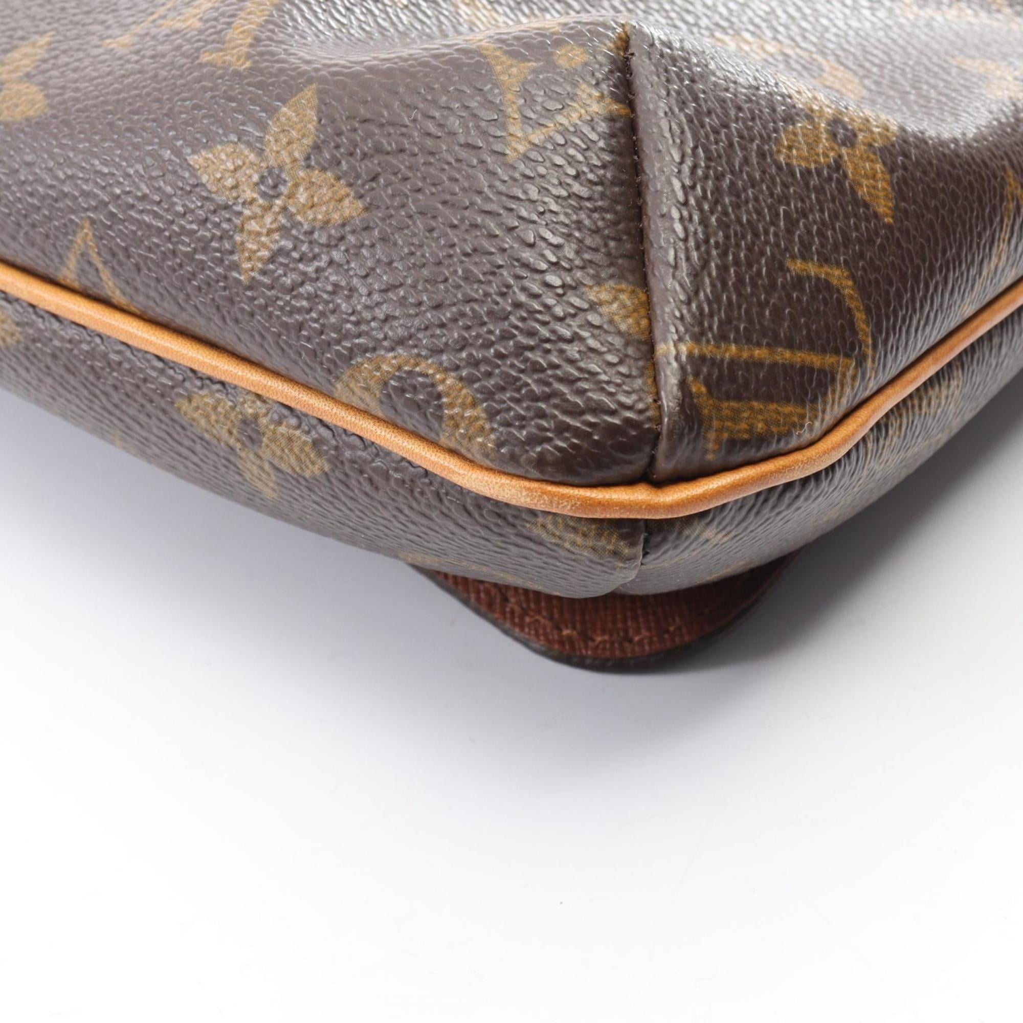 Louis Vuitton Brown Monogram Coated Canvas Leather Handbag Shoulder Bag (Pre-Owned)