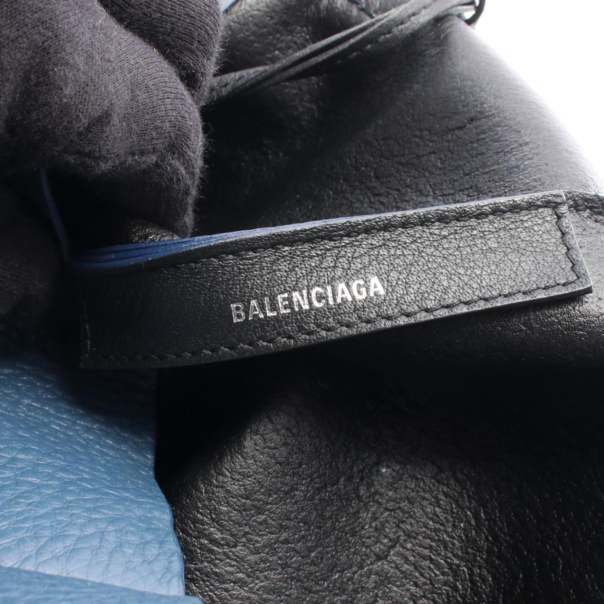 Balenciaga Blue Leather Tote Bag (Pre-Owned)