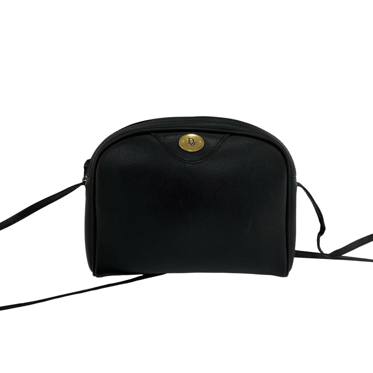 Christian Dior Black Leather Pochette Shoulder Bag (Pre-Owned)