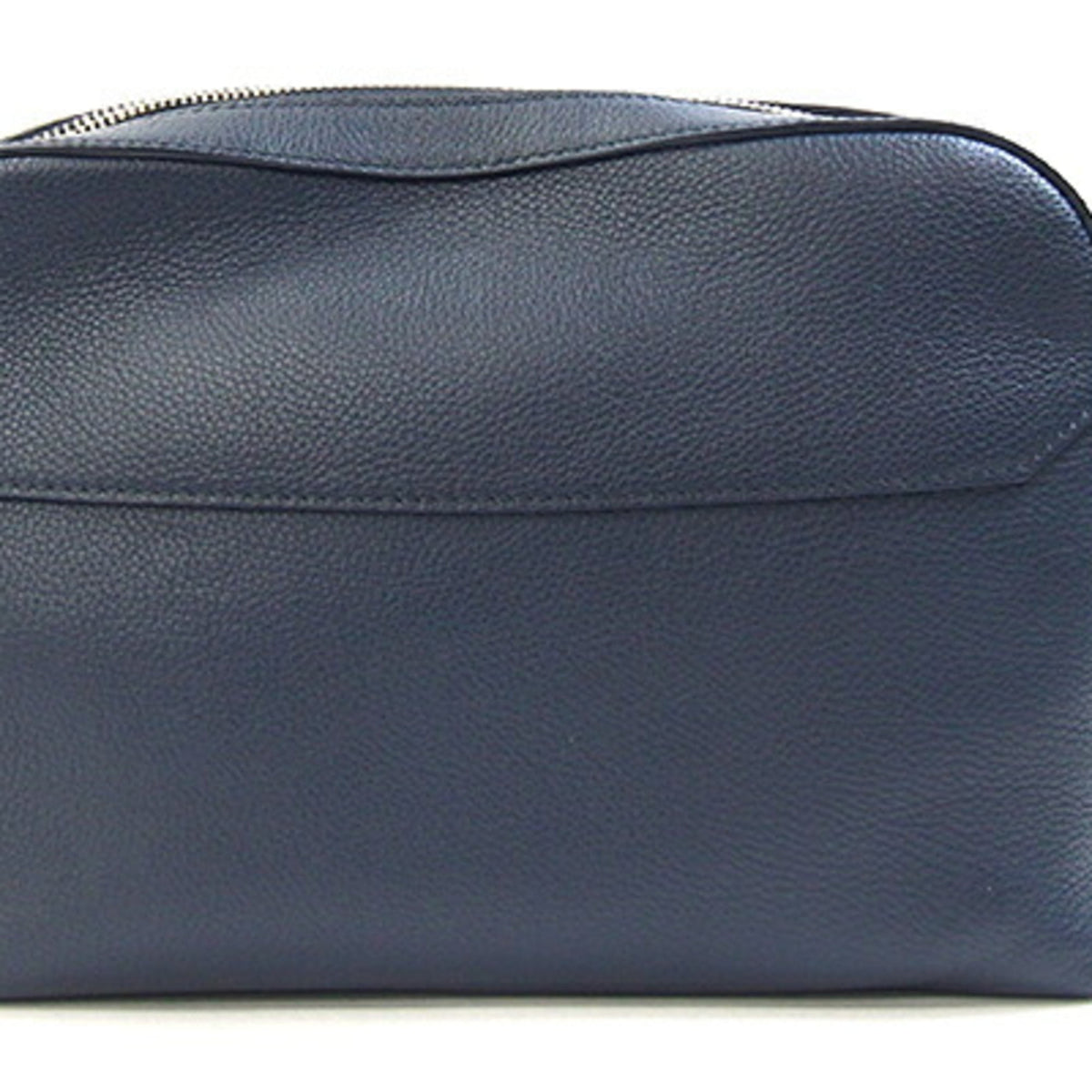 Dunhill Navy Leather Canvas Pochette Shoulder Bag (Pre-Owned)