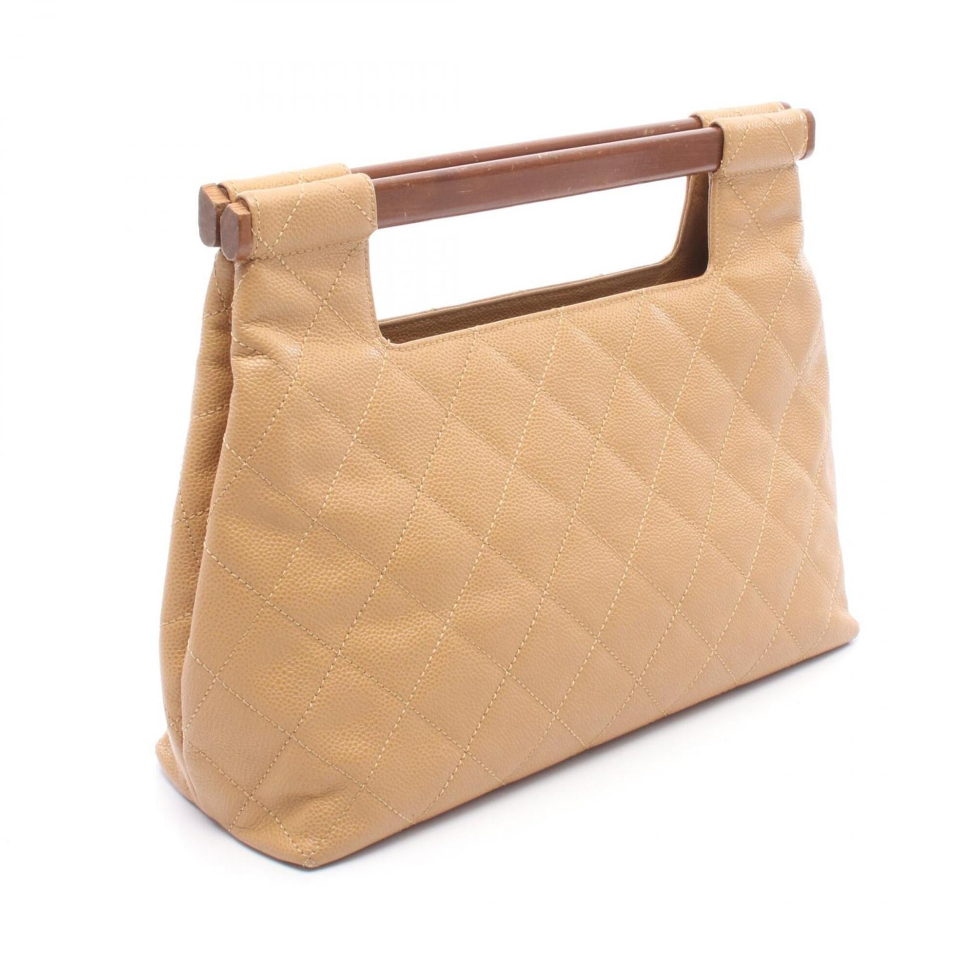 Chanel Beige Leather Handbag (Pre-Owned)