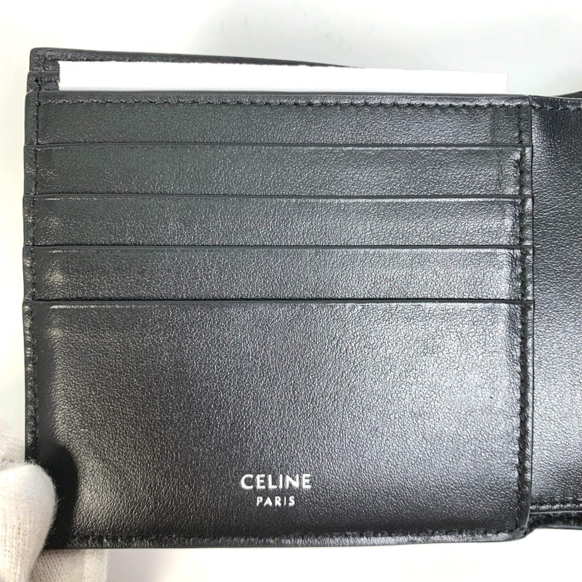 Celine Black Leather Wallet (Bi-Fold) (Pre-Owned)